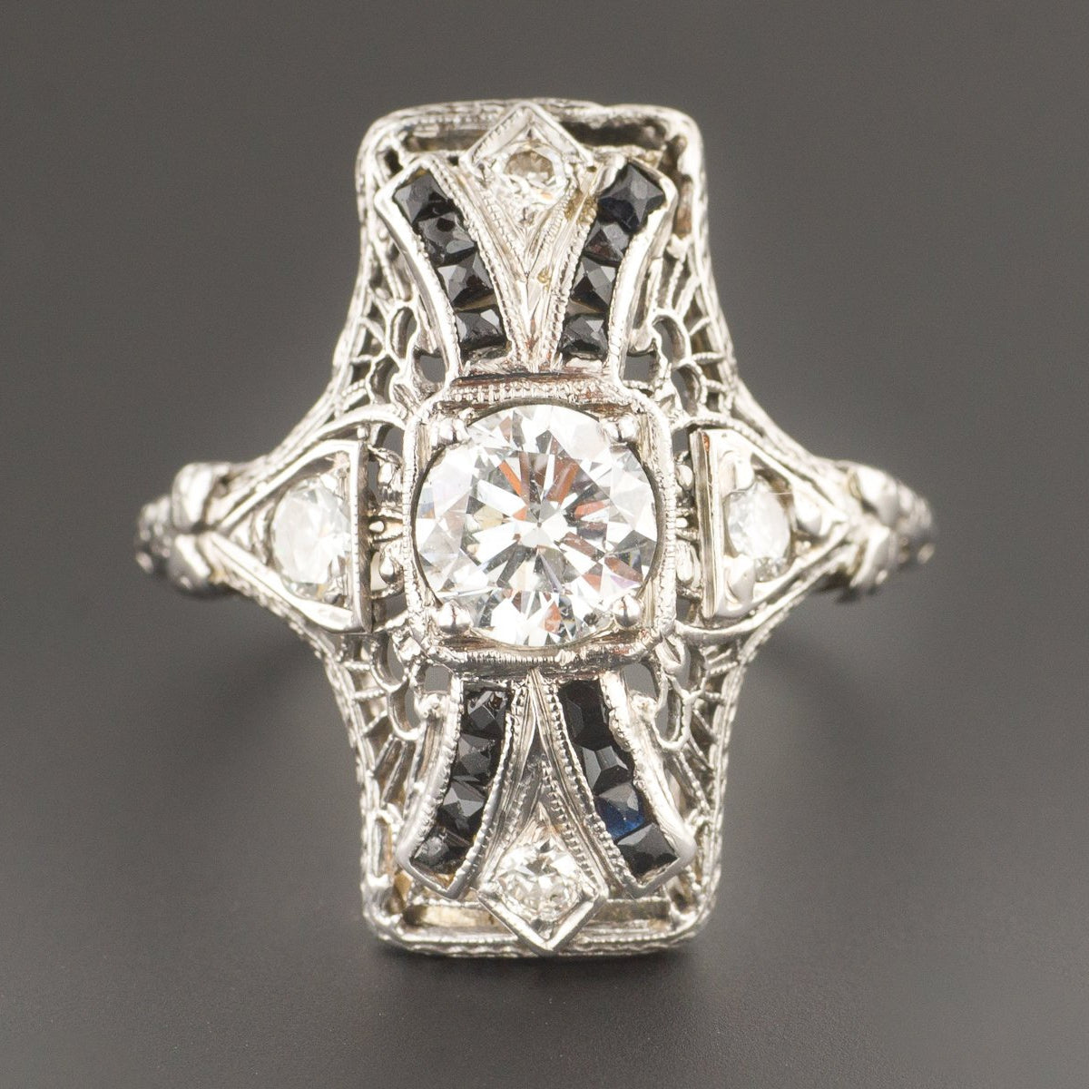 Art Deco Diamond Ring | Vintage Engagement Ring-Trademark Antiques