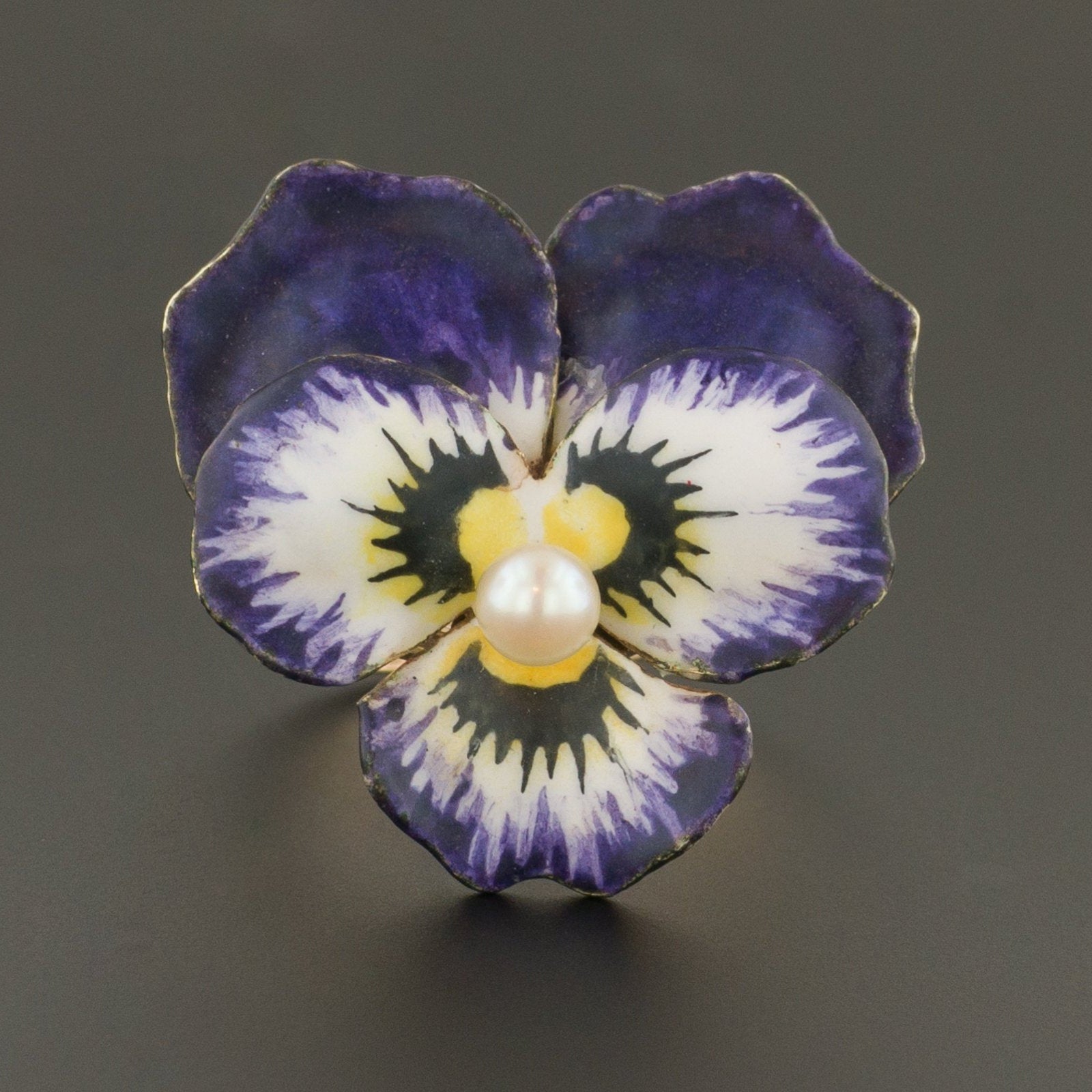 Purple Pansy Ring | 14k Gold Ring-Trademark Antiques