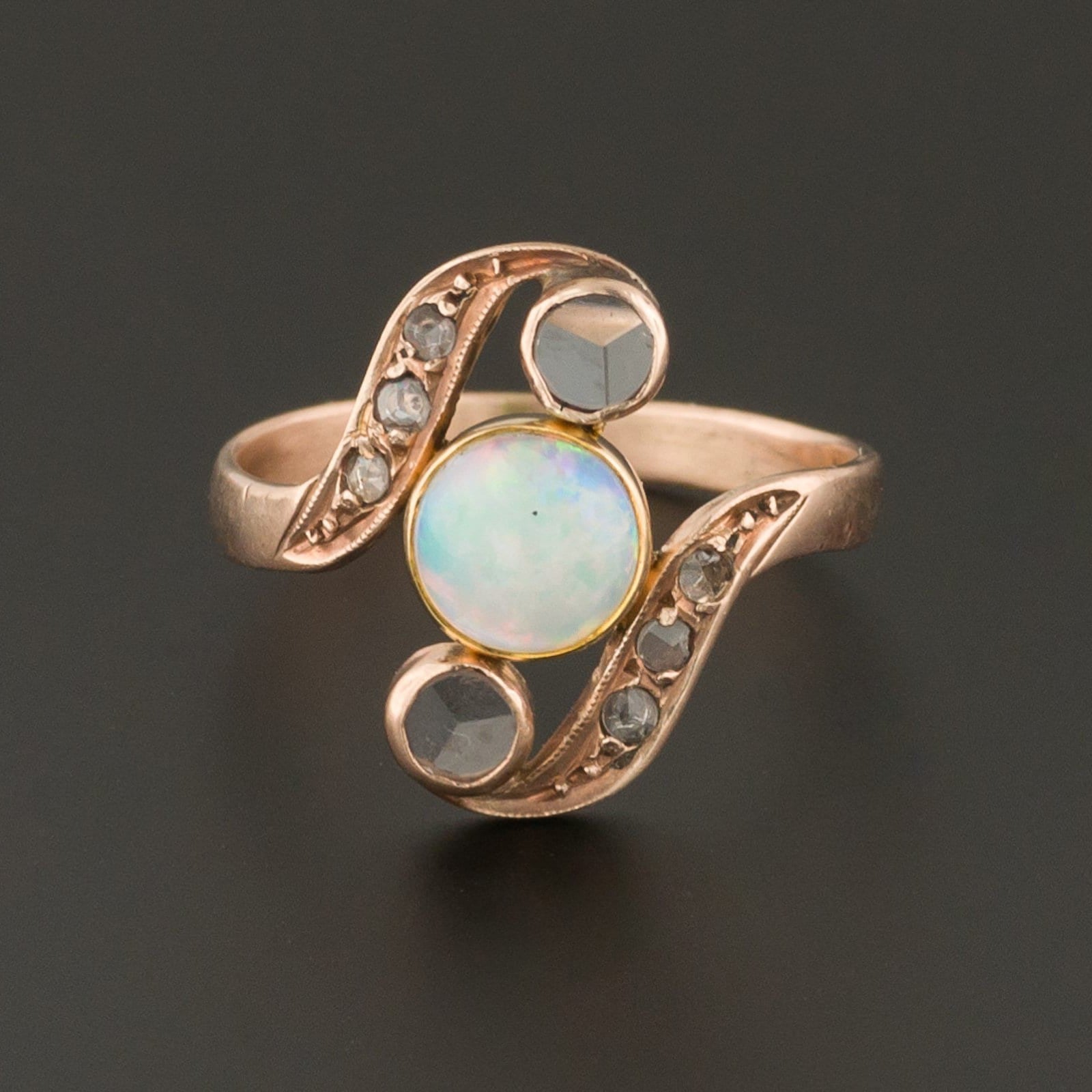 Antique Opal and Topaz Ring