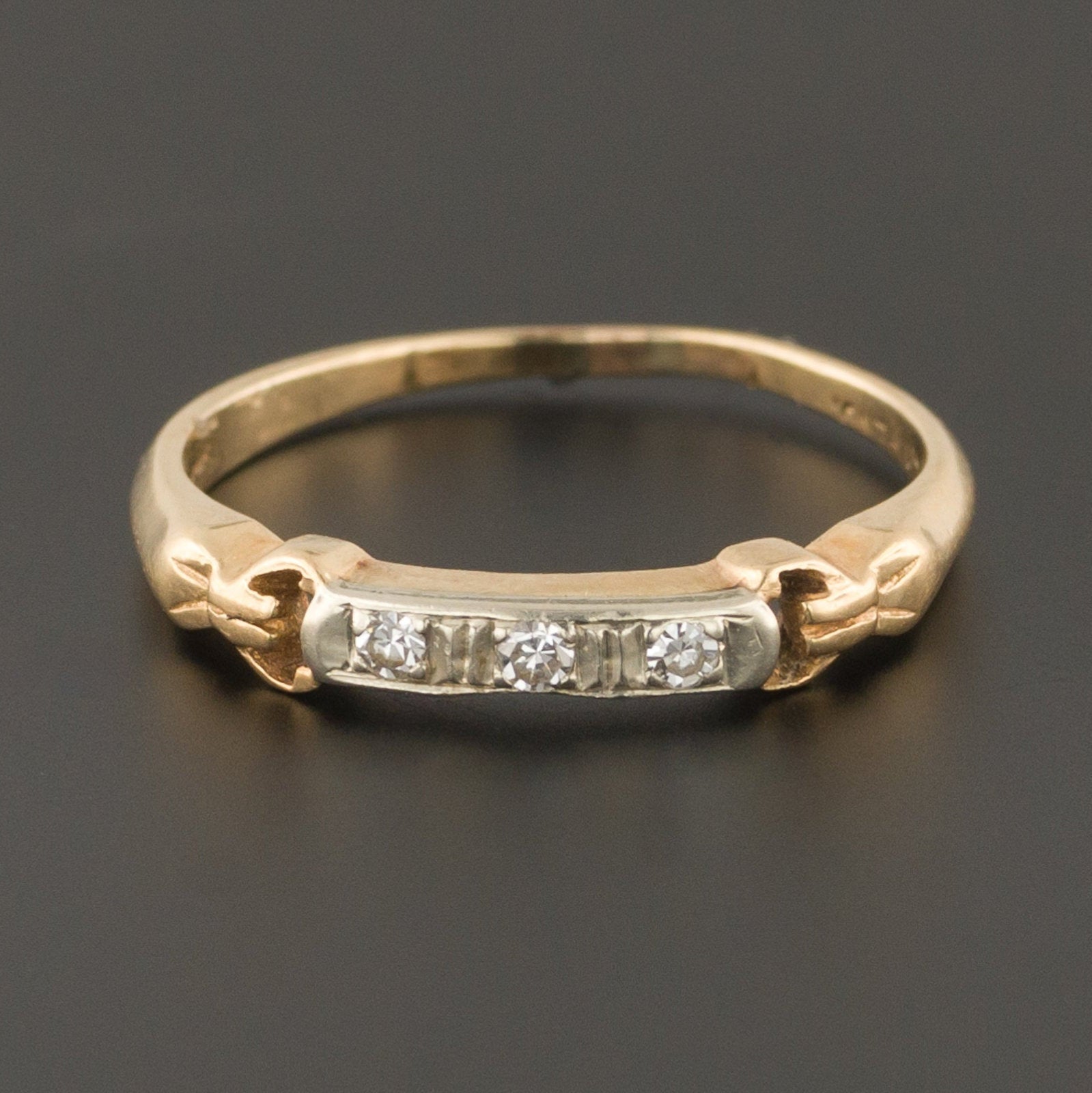 Art Deco Diamond Band | Vintage Wedding Band | Diamond Wedding Ring | Vintage Diamond Wedding Band