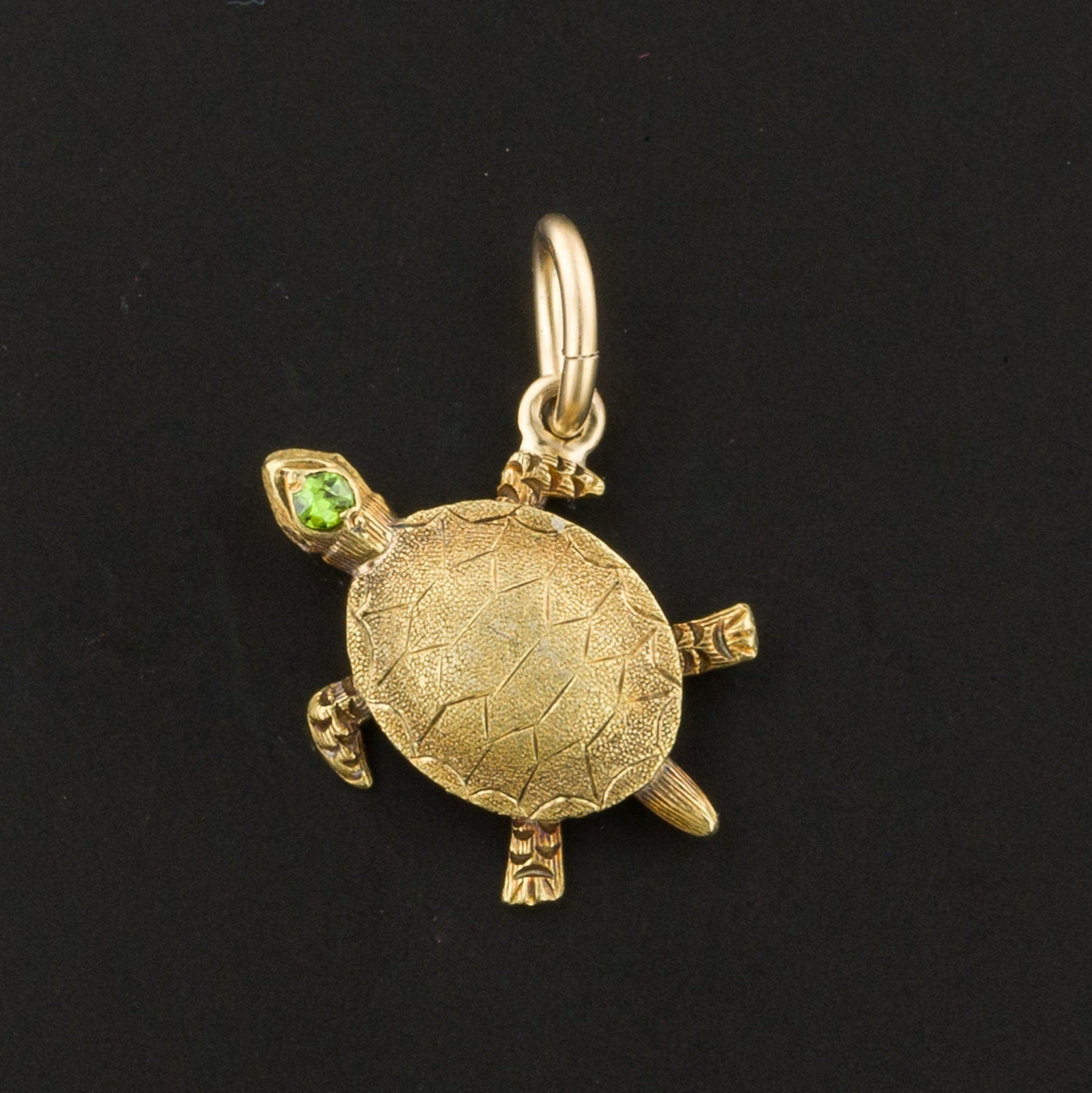 Antique Turtle Charm | 14k Gold Turtle Charm or Pendant 