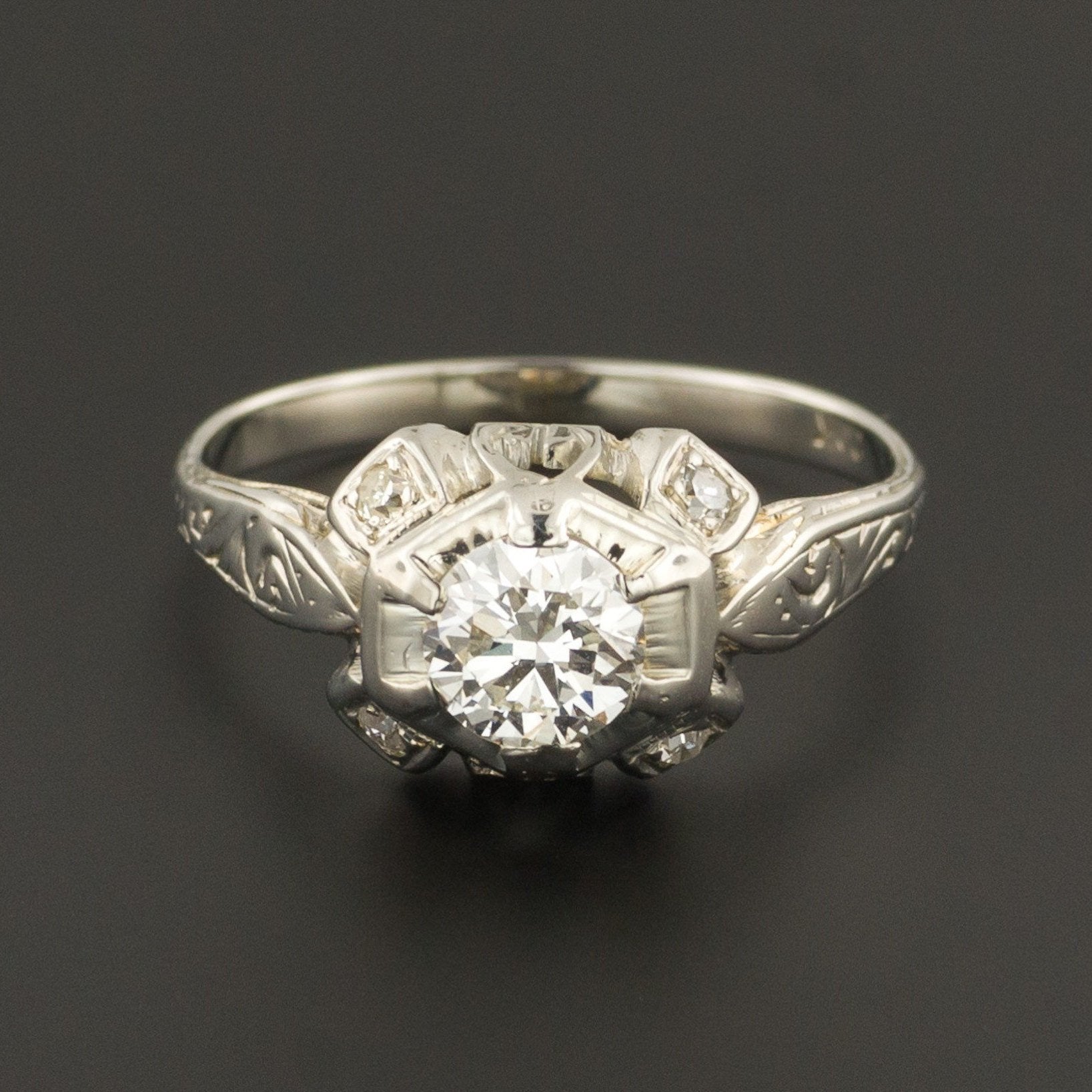 Art Deco Engagement Ring | Vintage Engagement Ring-Trademark Antiques