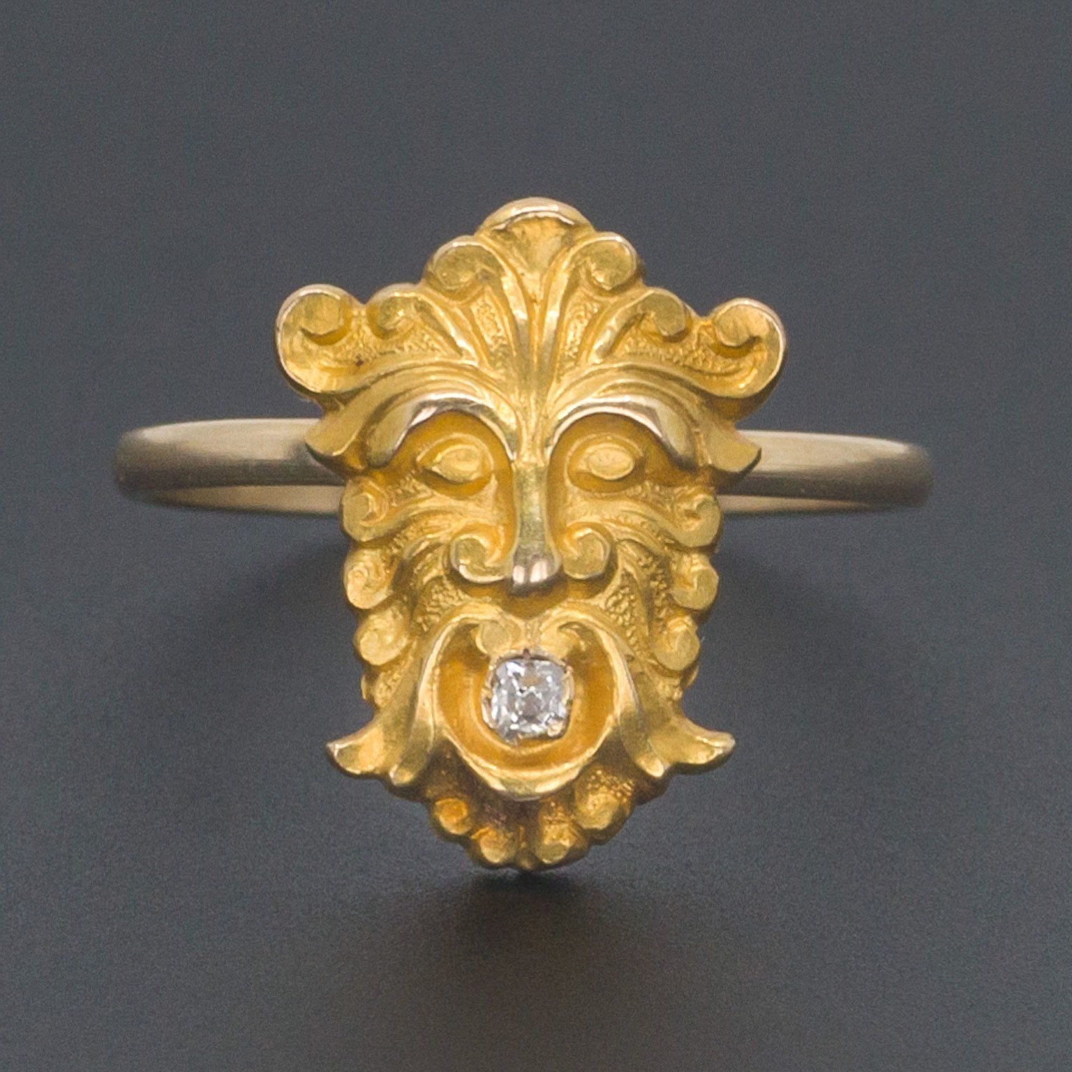 Gargoyle Ring | Antique Pin Conversion-Trademark Antiques