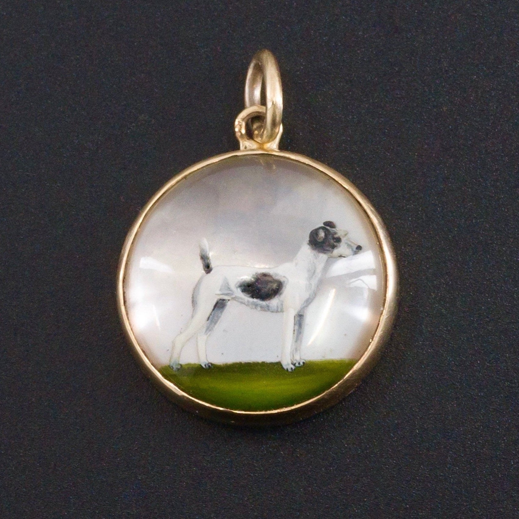 Vintage Terrier Dog Charm | Cufflink Conversion Charm-Trademark Antiques