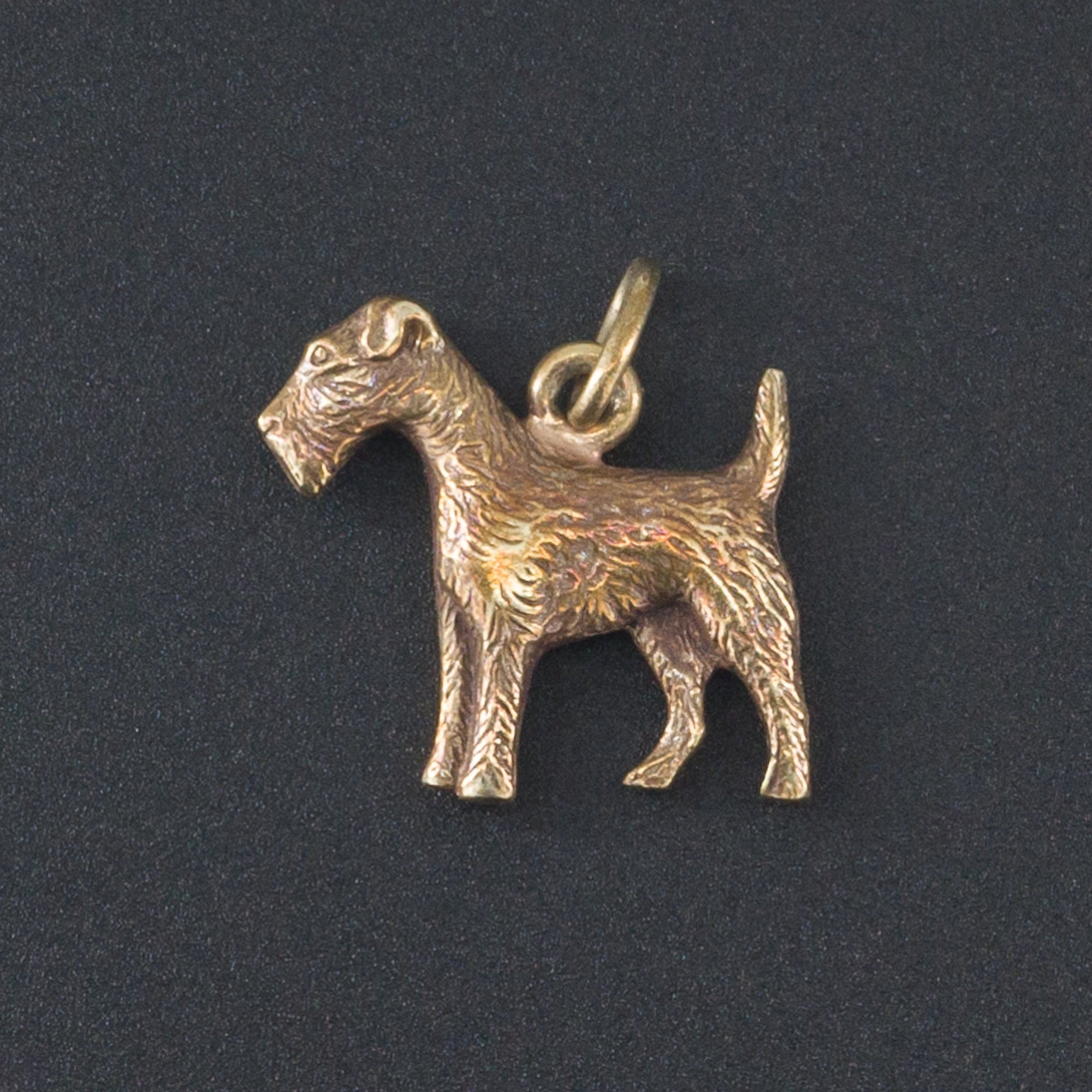 Schnauzer Dog Charm | 14k Gold Dog Charm | 14k Gold Charm | Vintage Charm | Gift for Dog Lover