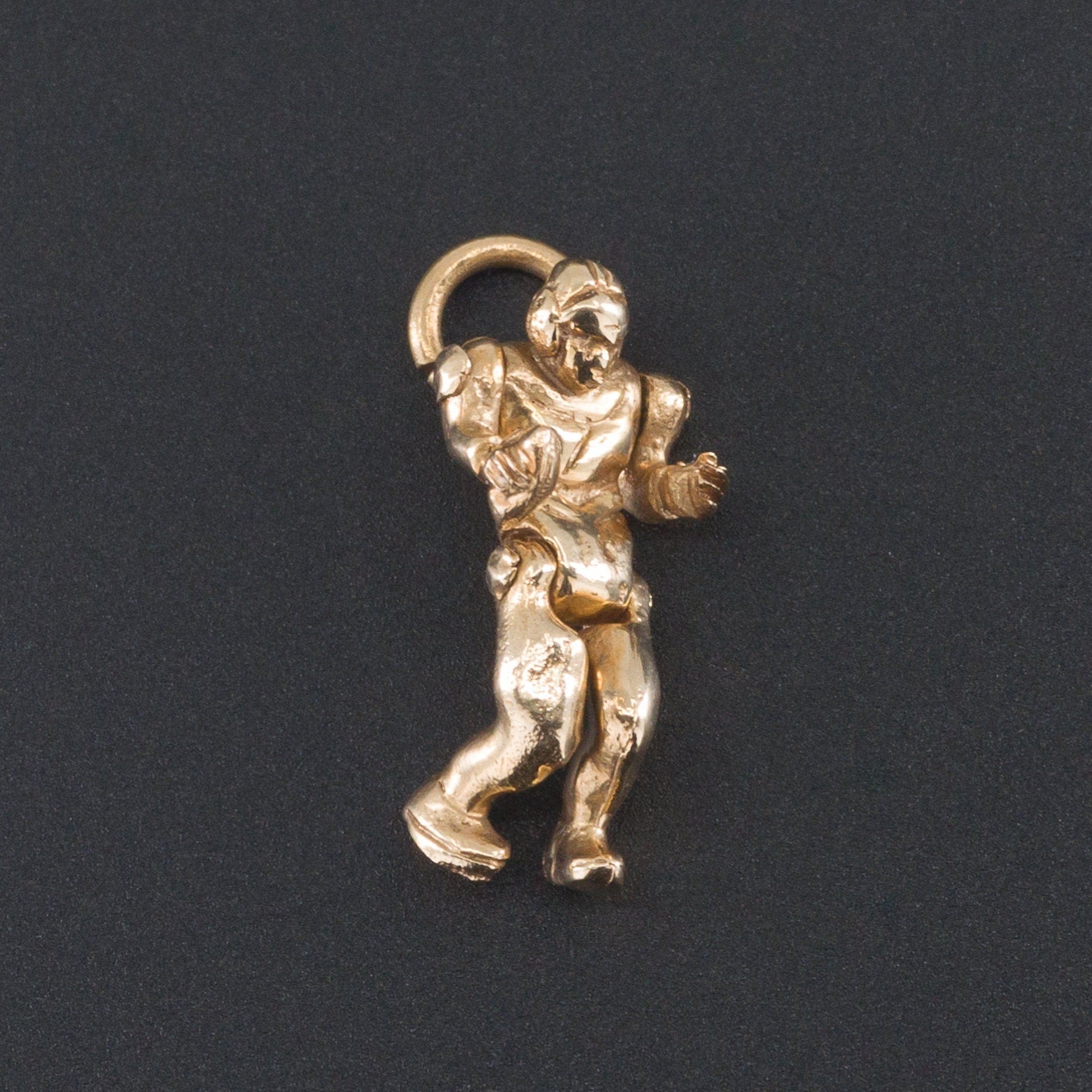 Football Player Charm | 14k Gold Football Player Charm 