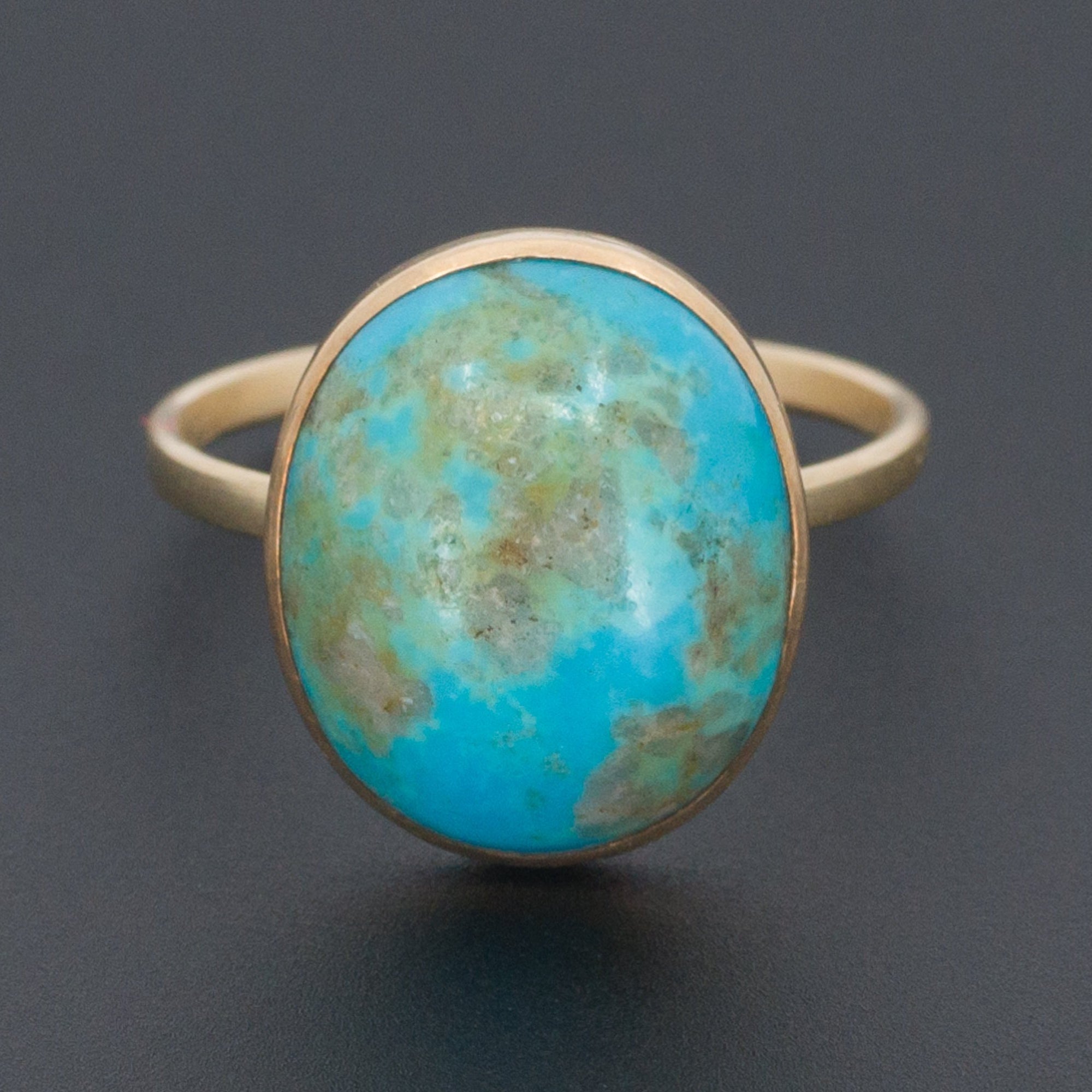 Turquoise Ring | 14k Gold Ring-Trademark Antiques