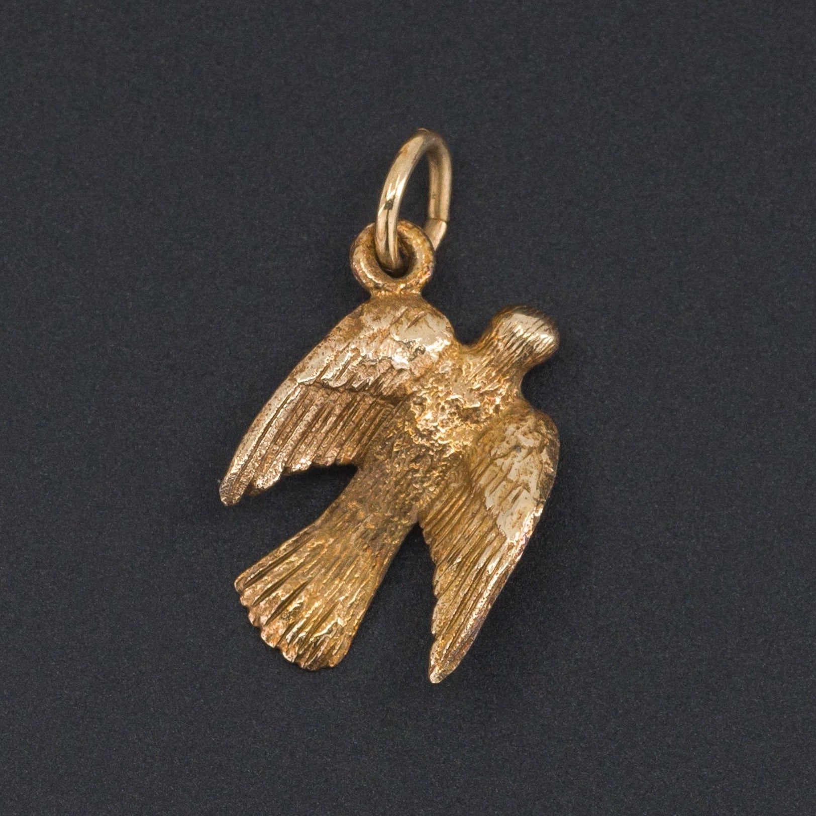 Bird Charm | Antique Bird Charm | 10k Gold Charm | Pin Conversion | Gold Charm