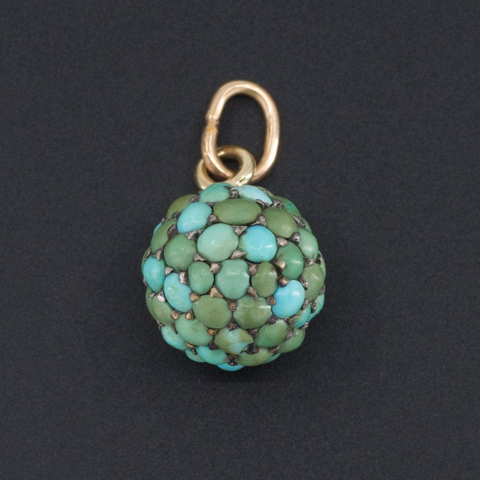 Antique Turquoise Pendant | Antique Pin Conversion-Trademark Antiques