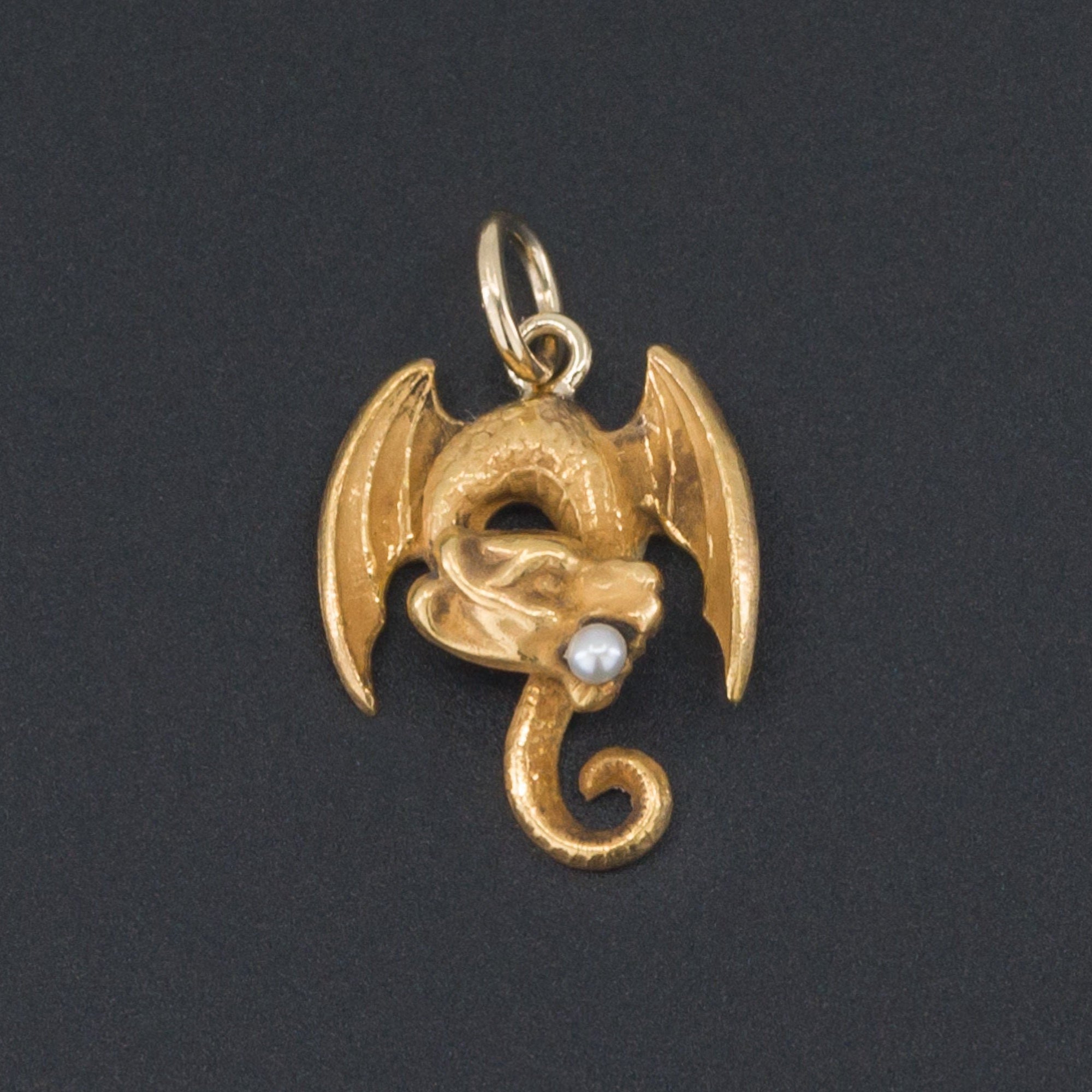 Dragon Charm | Antique Dragon Charm-Trademark Antiques