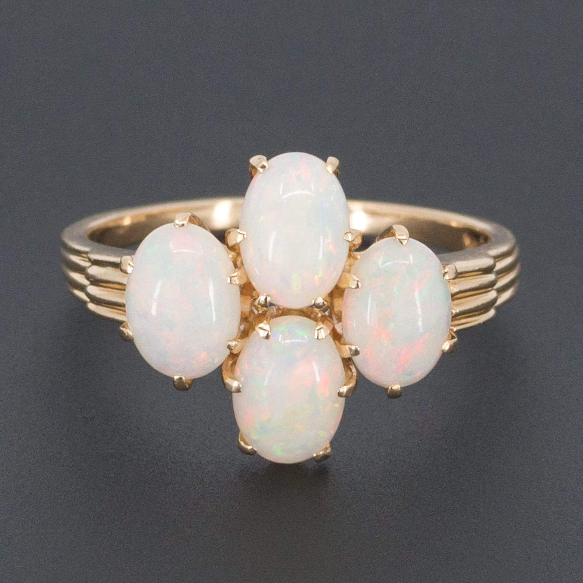 Vintage Opal Ring | 14k Gold Opal Ring 