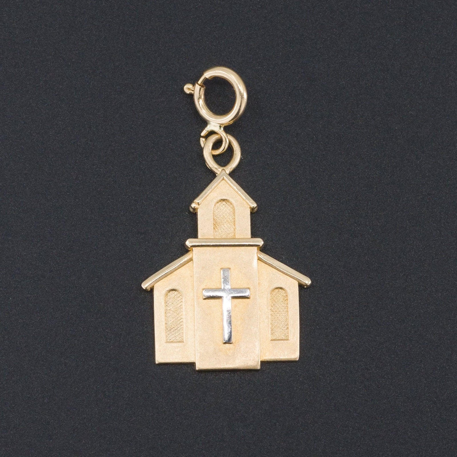 Vintage Church Charm | 14k Gold Charm or Pendant | Religious Gift | Vintage Gold Charm