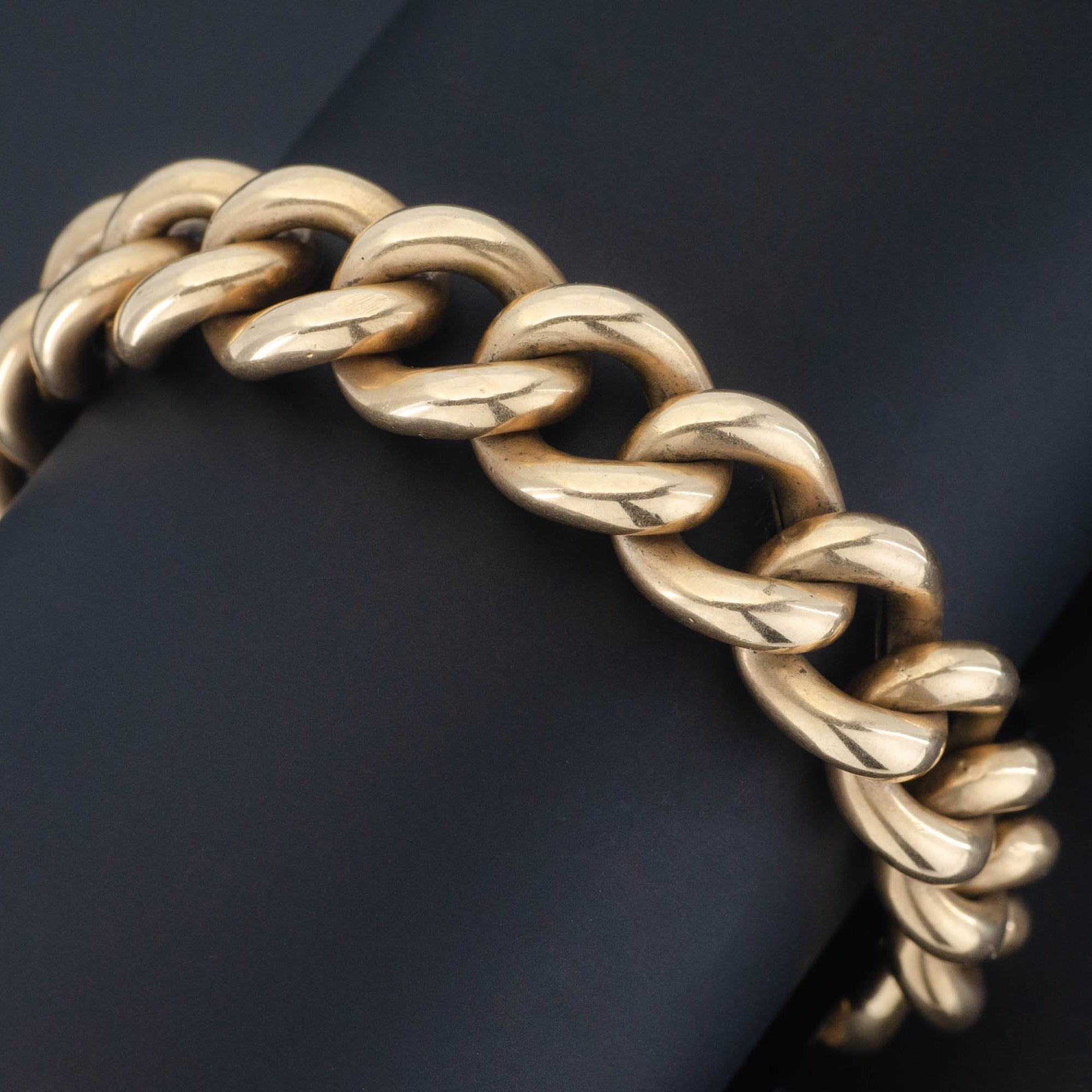 RESERVED- Curb Link Bracelet | 15ct Gold Curb Link Bracelet | Chunky Curb Link Bracelet | Vintage Bracelet