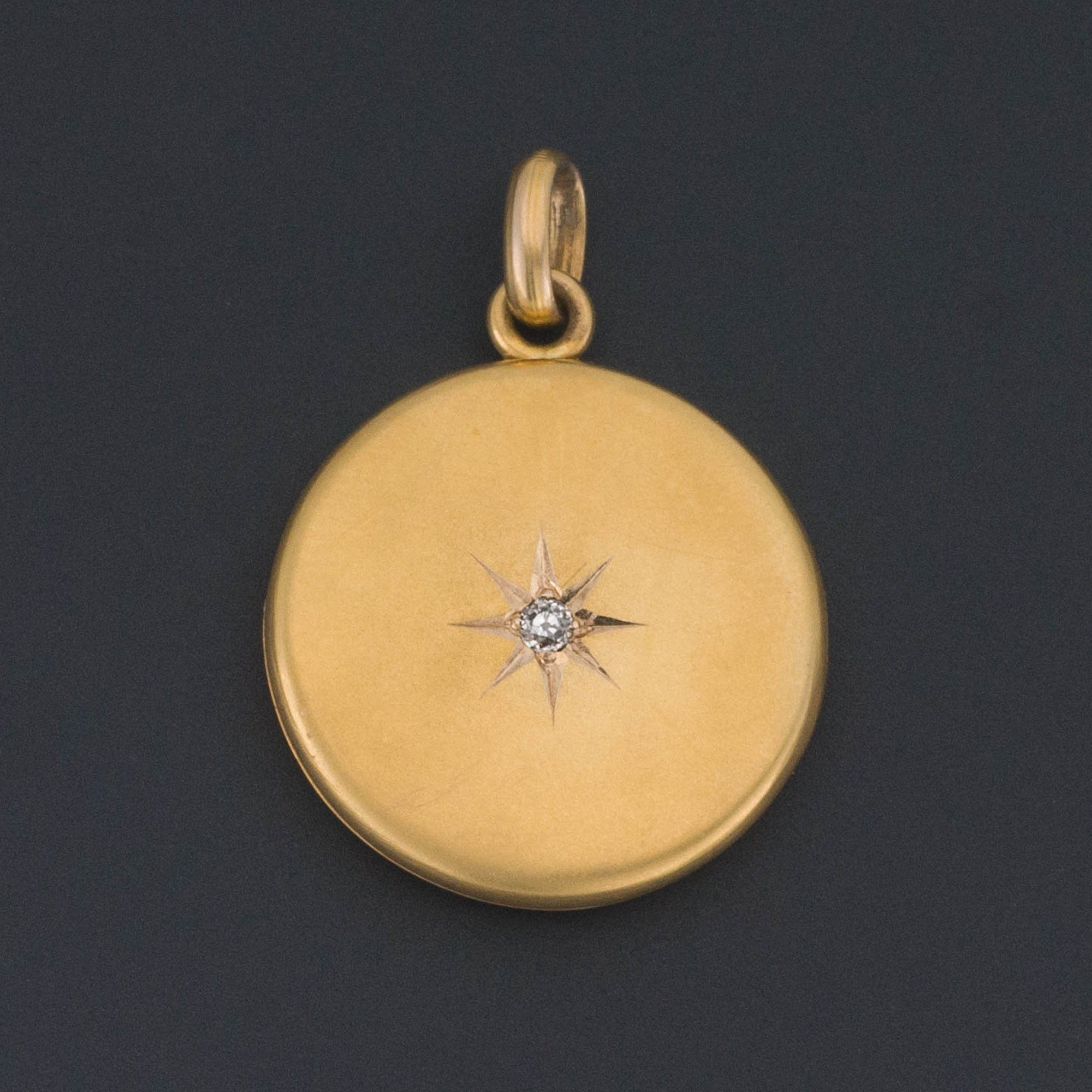 Antique Locket | Antique Diamond Locket | 14k Gold Locket | 14k Gold | Keepsake