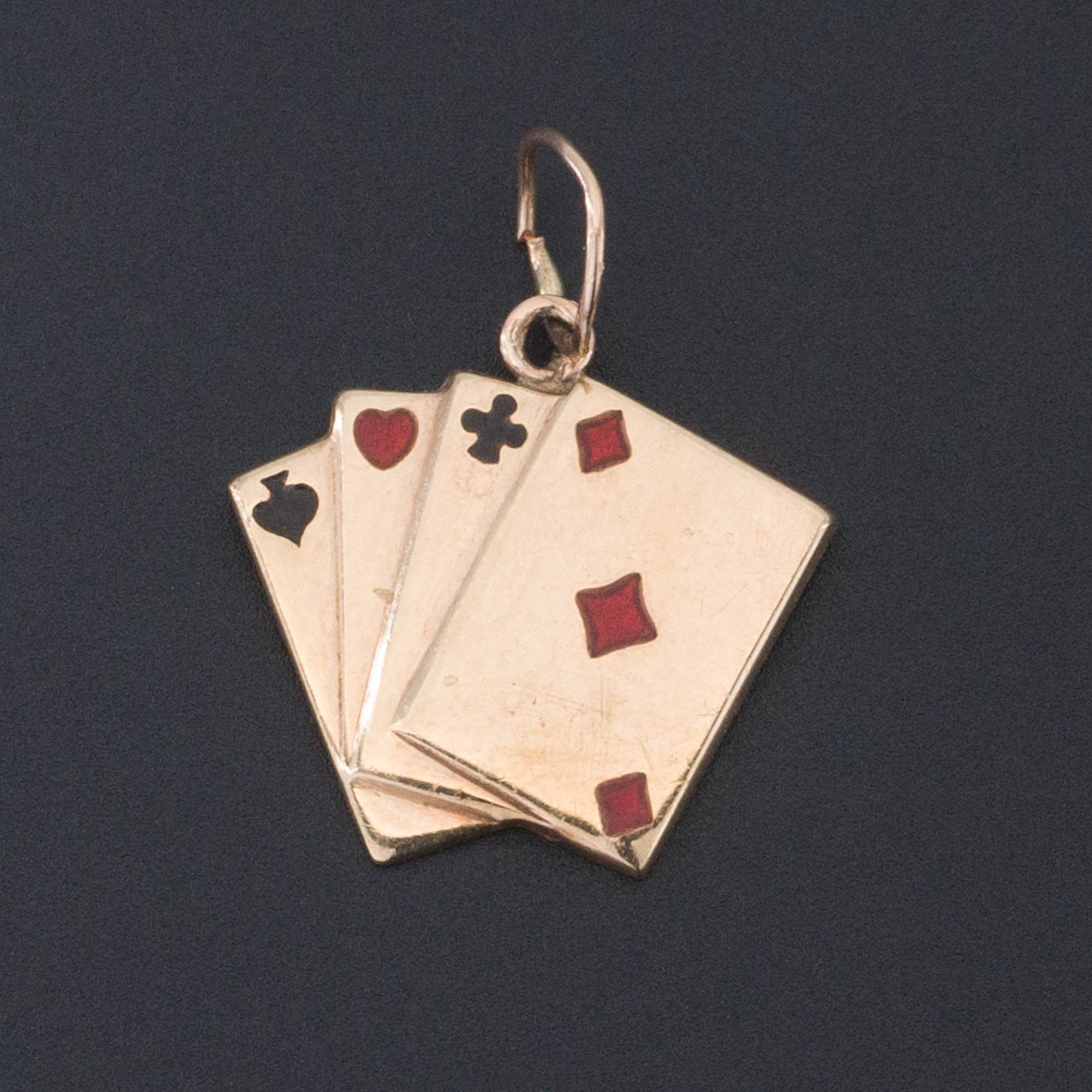 Vintage Playing Cards Charm | 14k Gold Charm | Gold Charm | Vintage Charm