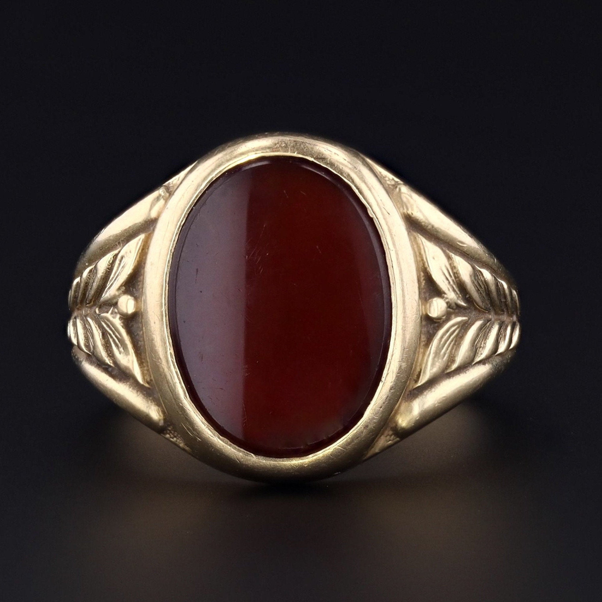 Carnelian Ring Vintage Carnelian Ring Trademark Antiques