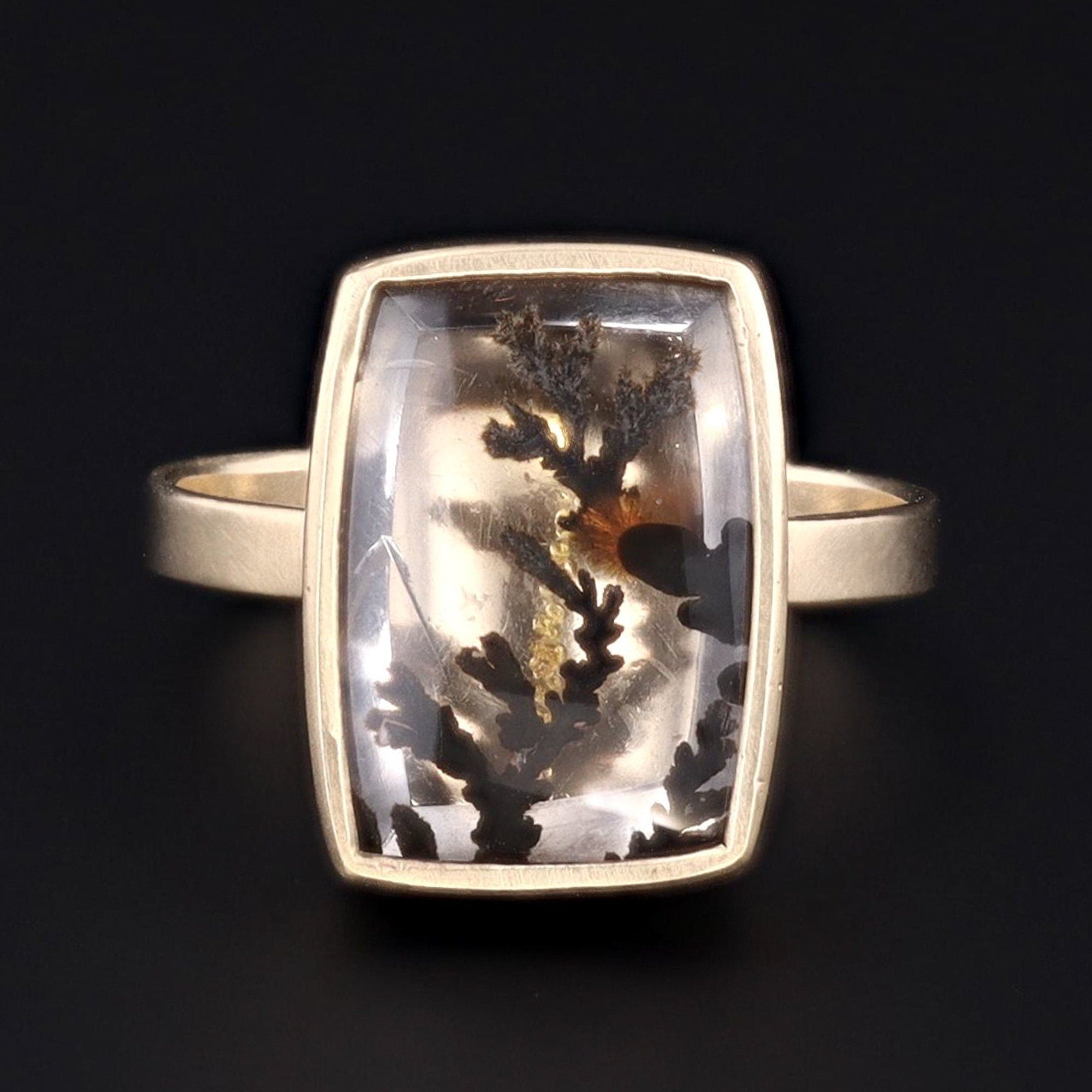 Dendritic Quartz Ring | 14k Gold Ring 