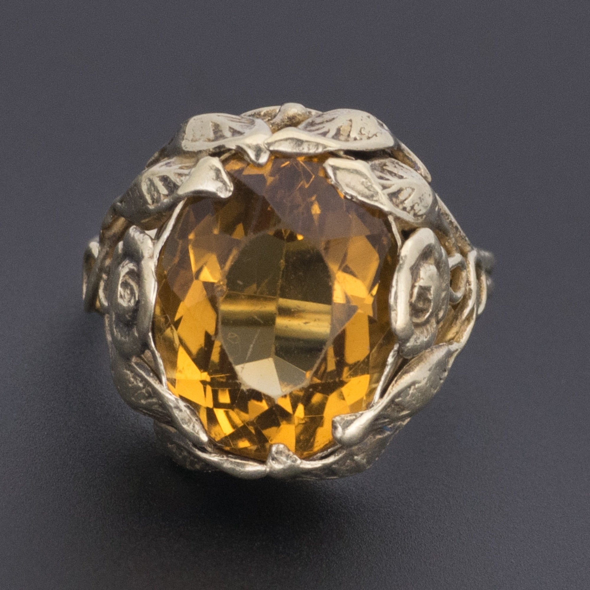 Citrine Ring | Vintage Ring | 14k Gold Ring | Statement Ring | 14k Gold Citrine Ring