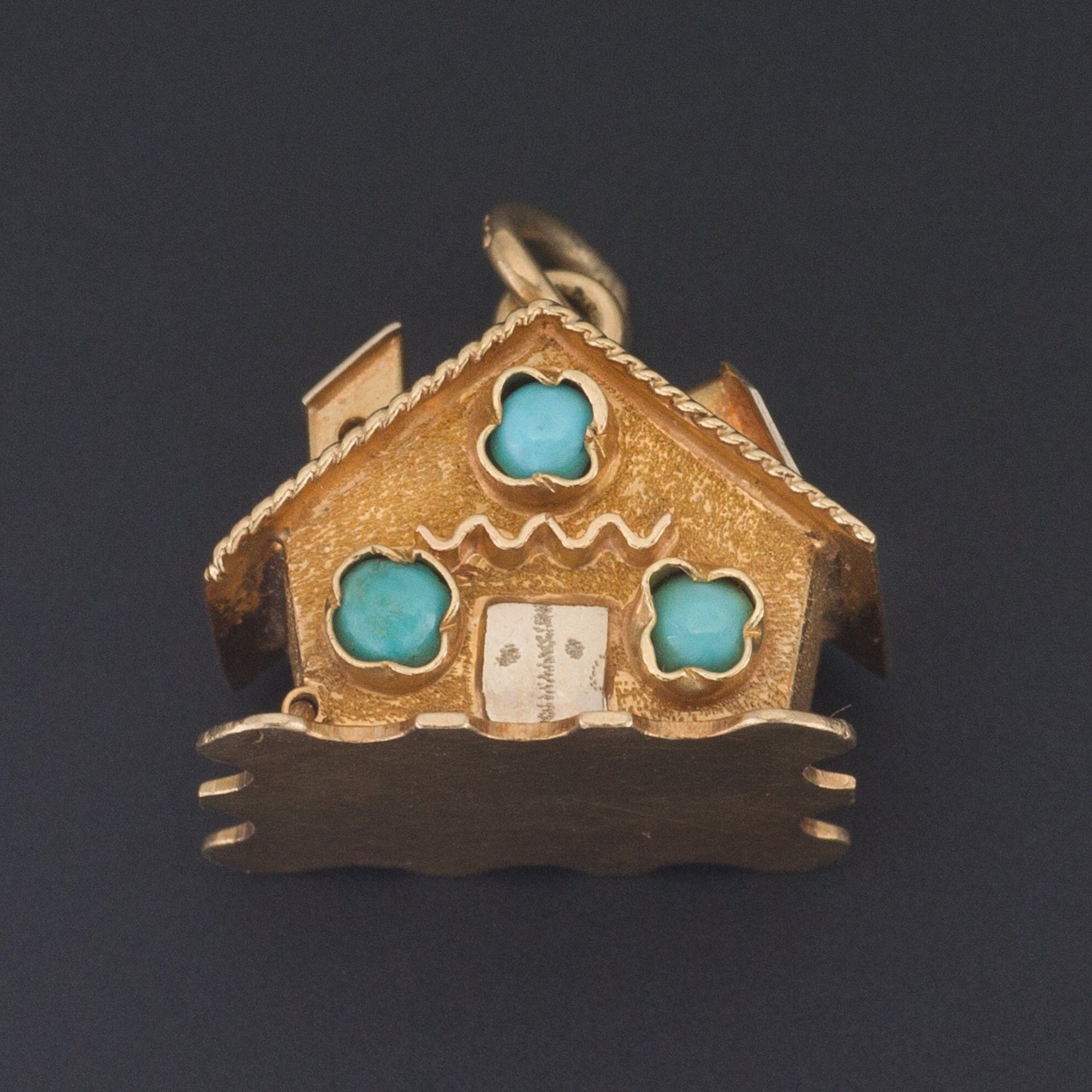 18k Gold House Charm | Vintage 18k Gold Charm 