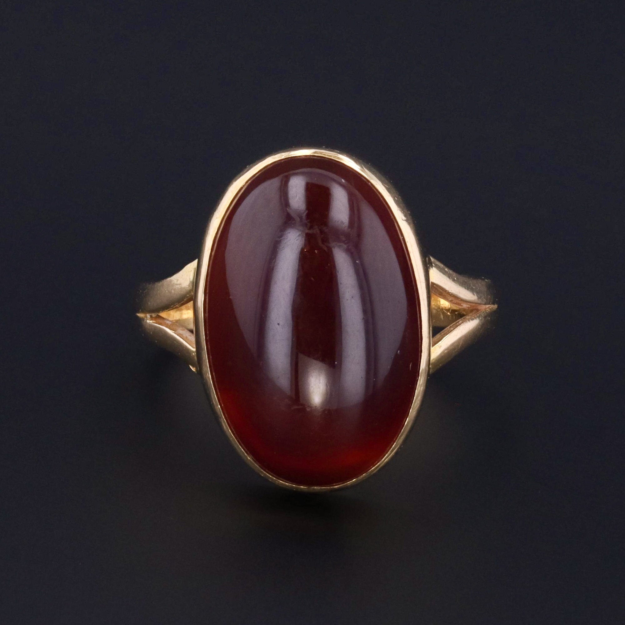 Carnelian Ring | 18k Gold Ring | Vintage Carnelian Ring | 18k Gold Carnelian Ring