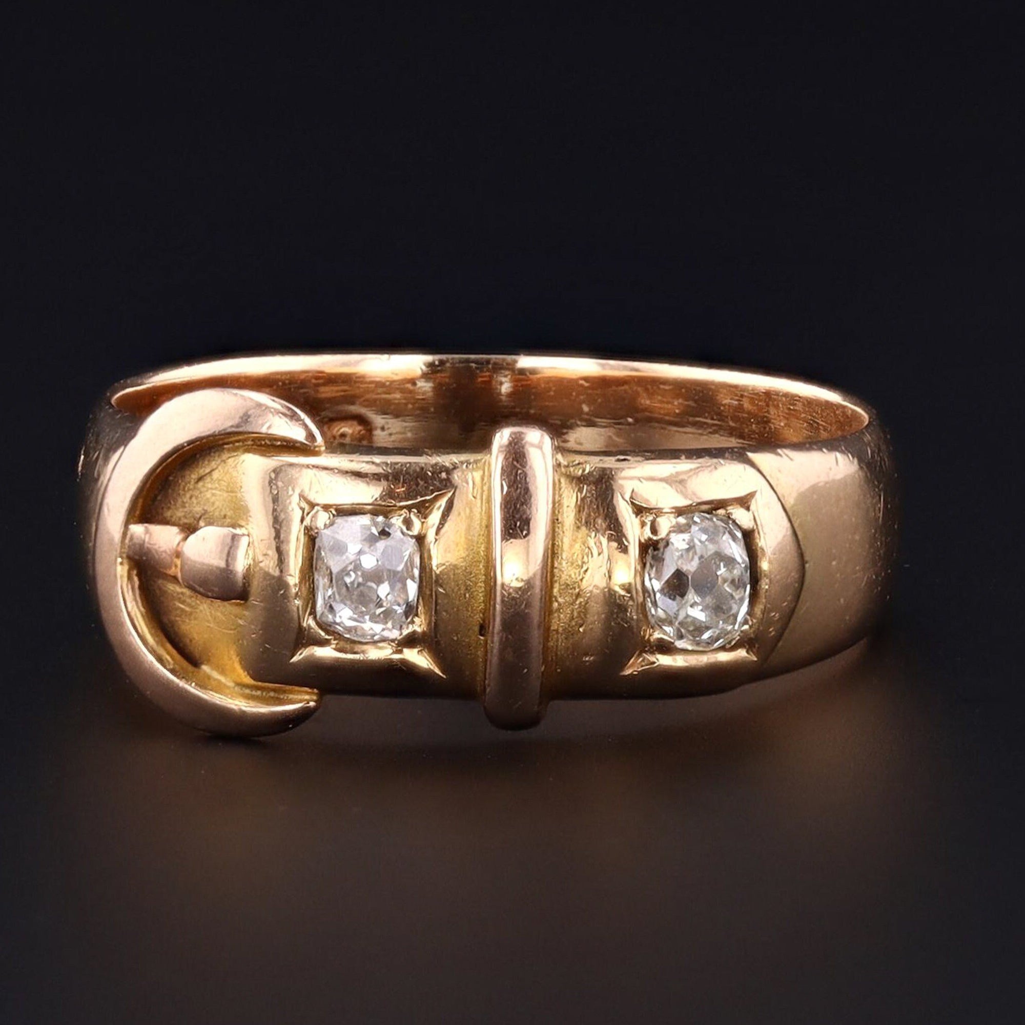 Antique Buckle Ring | 18k Gold Buckle Ring 