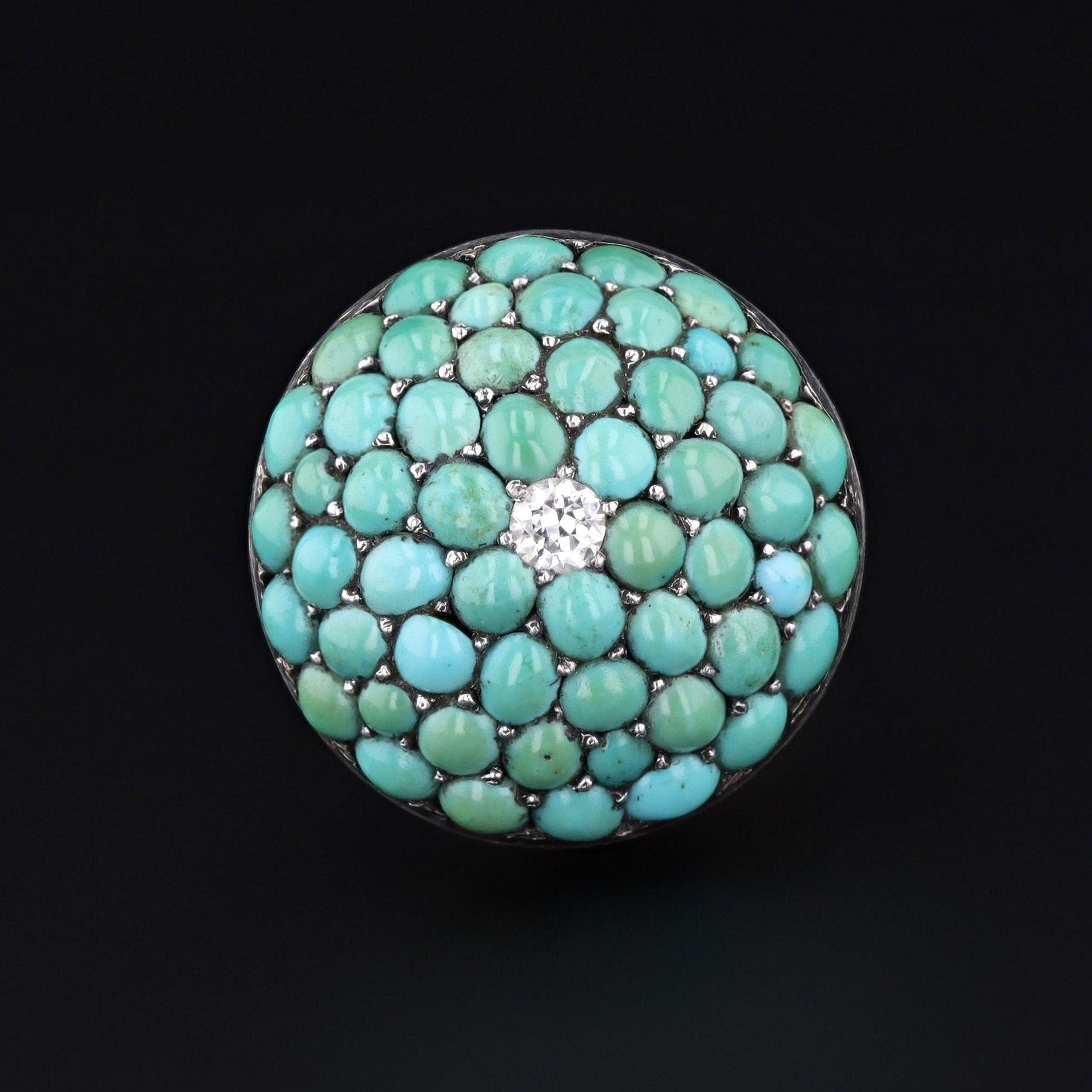 Turquoise Dome Ring | Antique Conversion Ring 