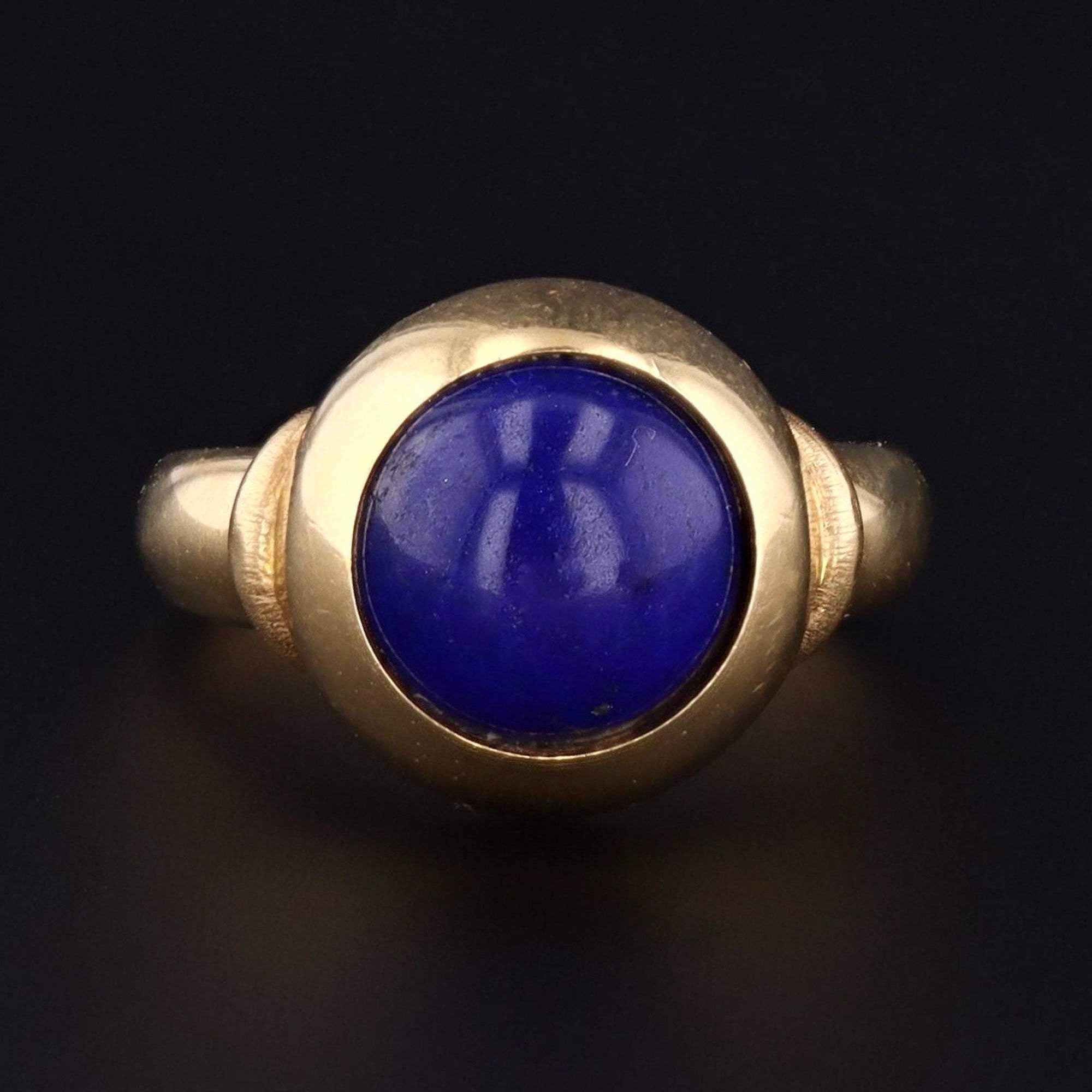 Lapis Lazuli Ring | Vintage Ring | 18k Gold Ring | Vintage Lapis Ring