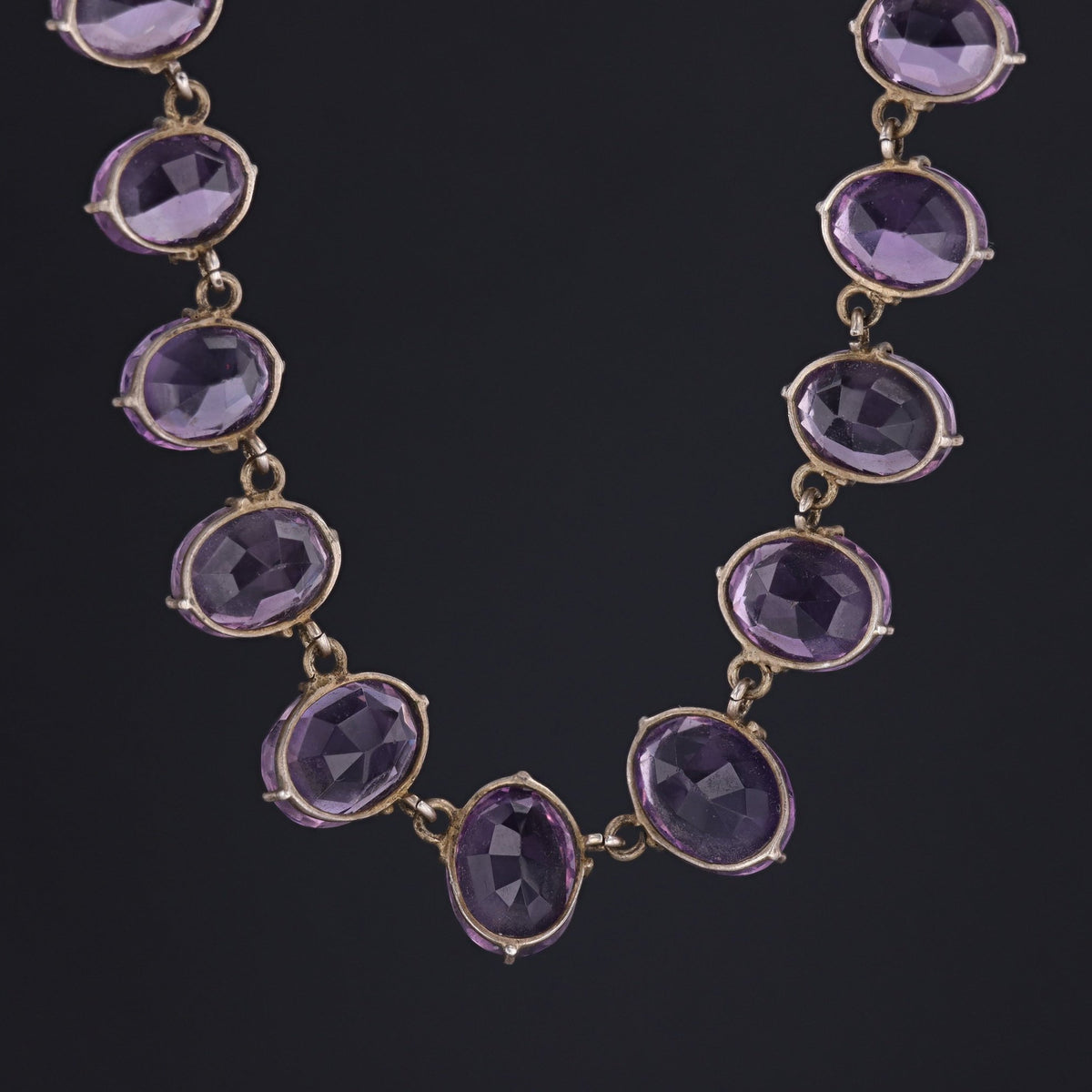 Amethyst Riviere Necklace Antique Amethyst Necklace Trademark Antiques 8941