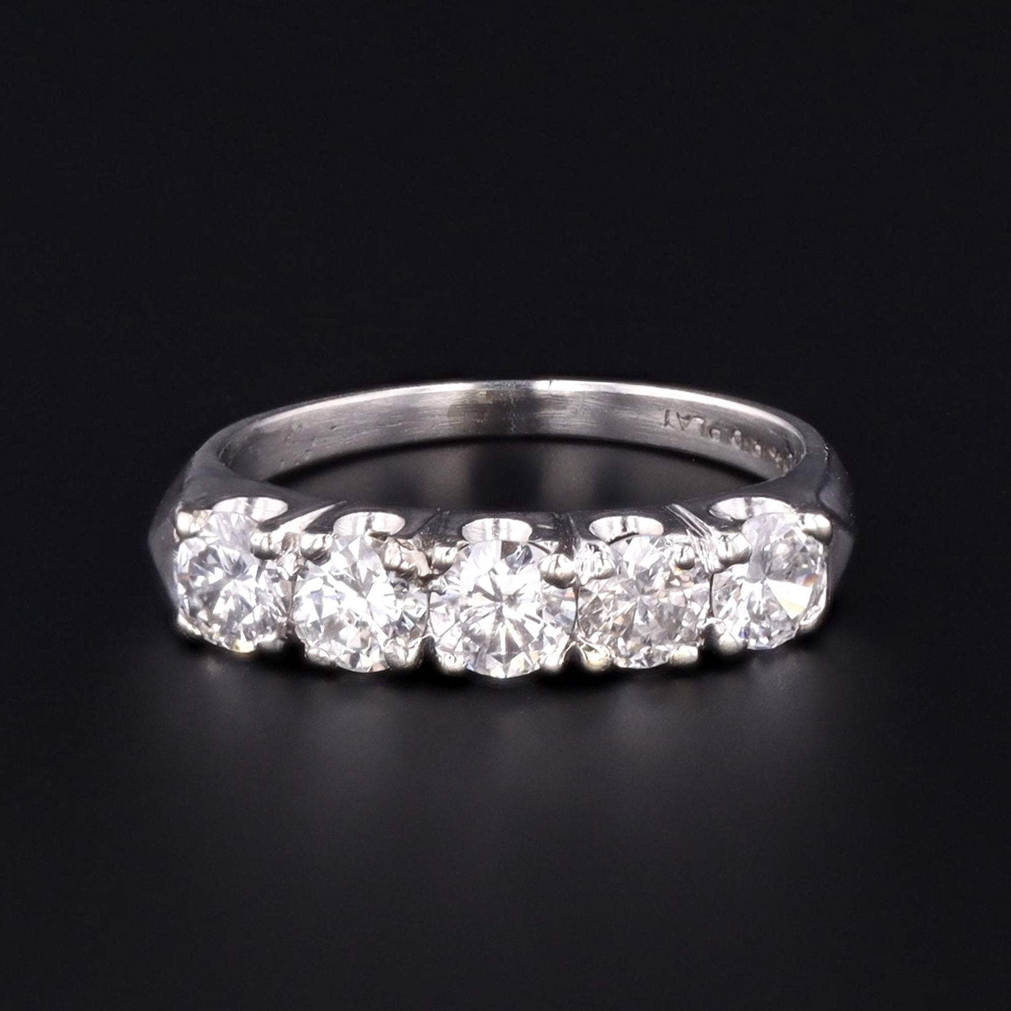 Diamond Ring | Vintage Diamond Ring | Platinum & Diamond Ring | Five Stone Diamond Ring
