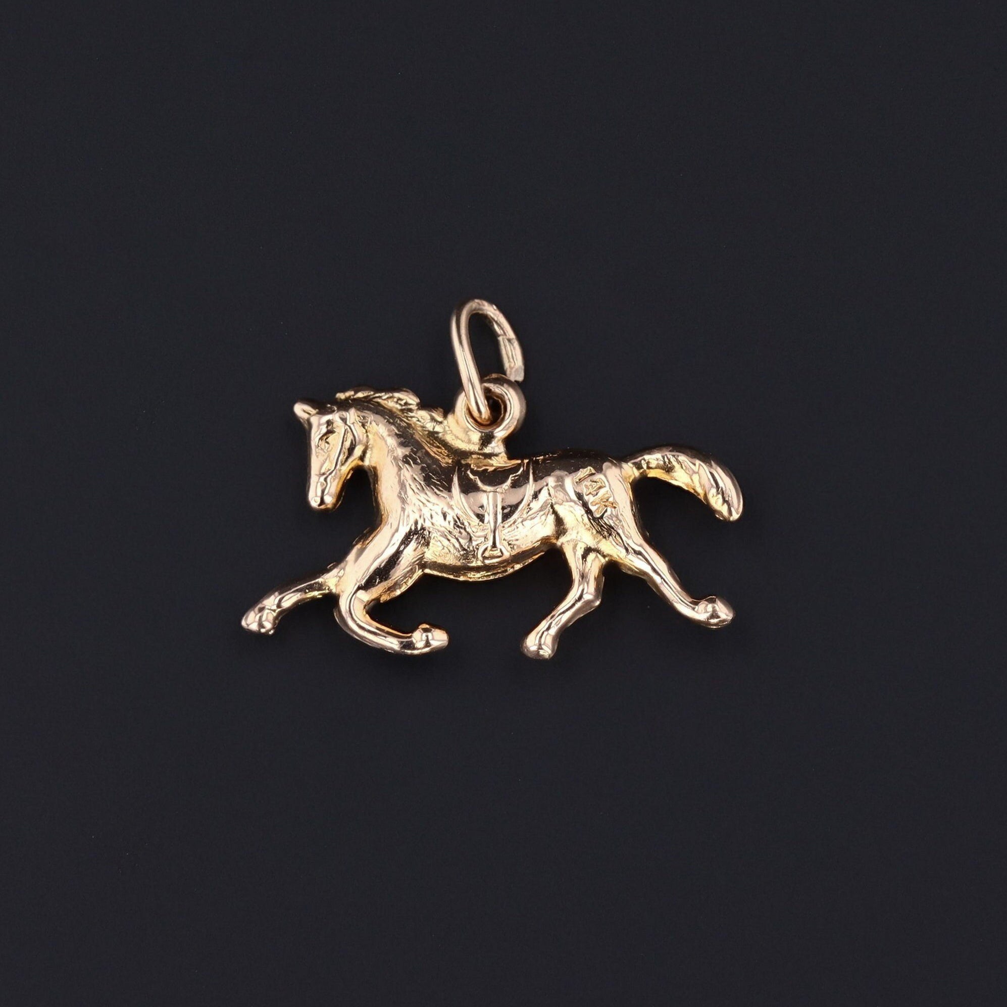 Horse Charm or Pendant | 14k Gold Horse 