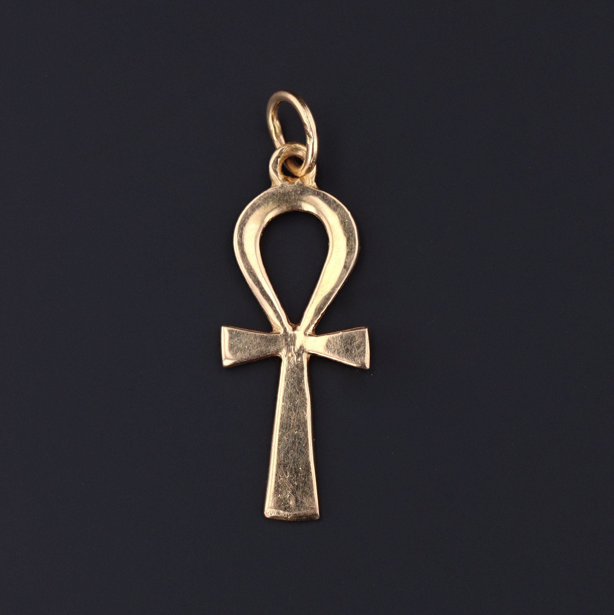 Vintage Ankh Pendant | 18k Gold Ankh Pendant | Symbolic Pendant | 18k Gold Pendant