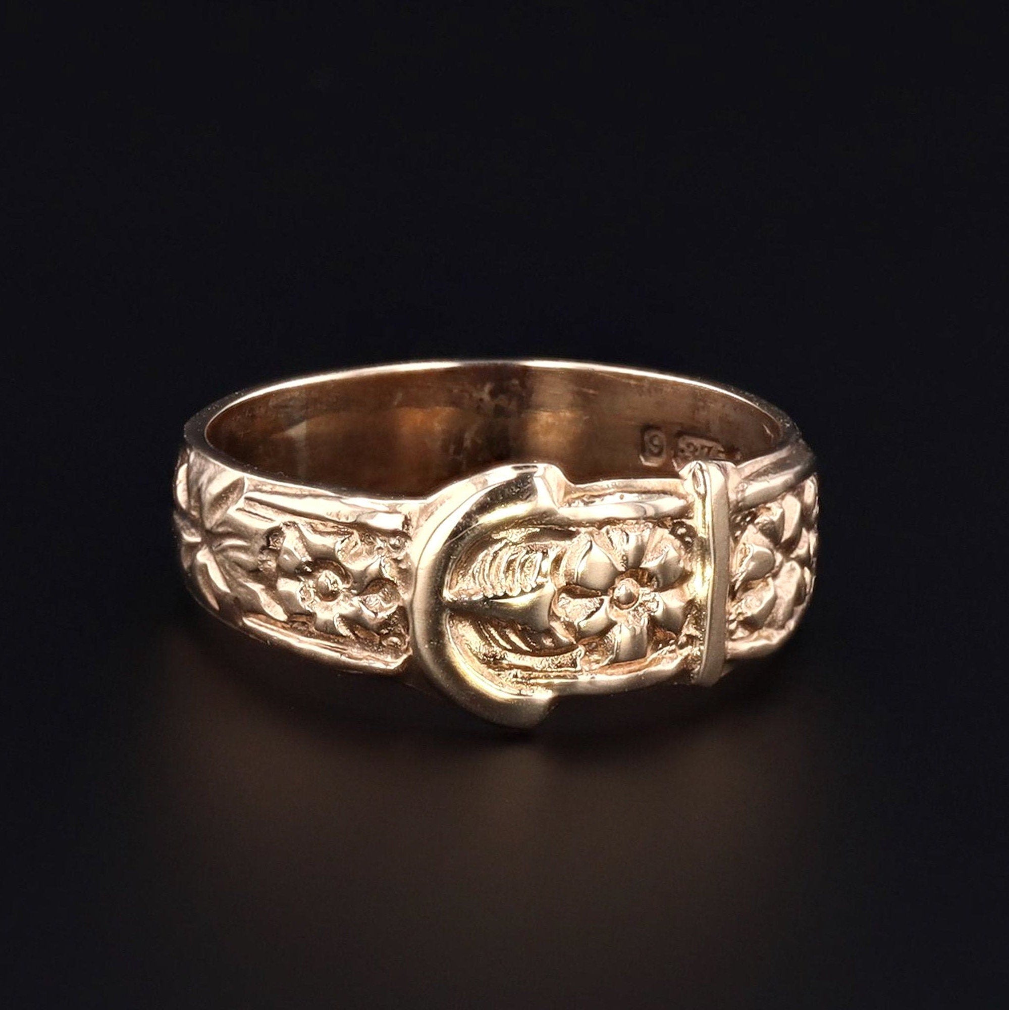 Vintage Buckle Ring | 9ct Gold Ring 