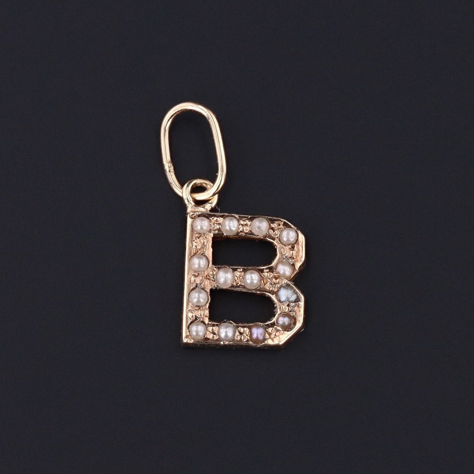 Letter B Charm | Initial Charm | 10k Gold Charm | Initial B Charm or Pendant