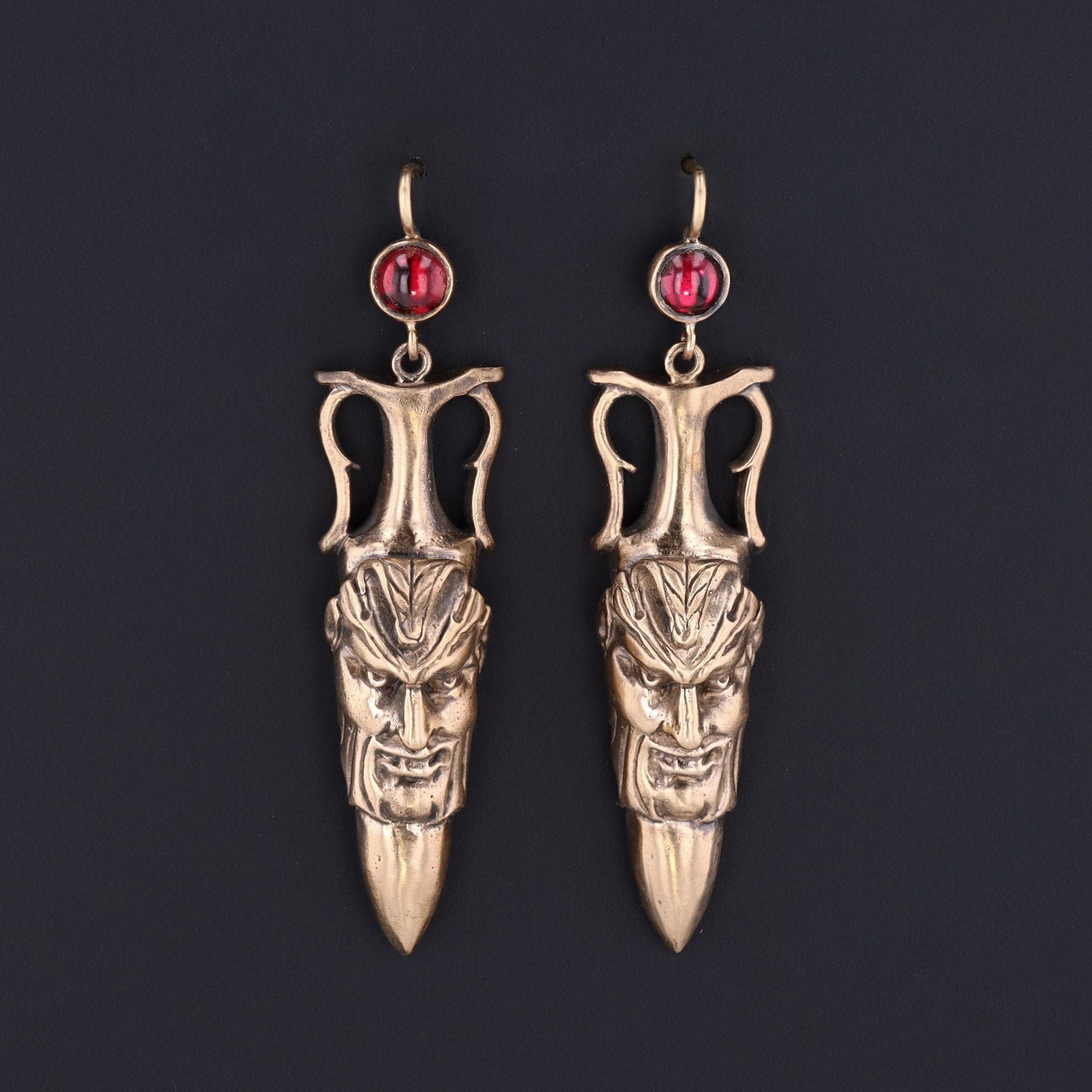 Statement Earrings | Amphora Earrings with Ruby 