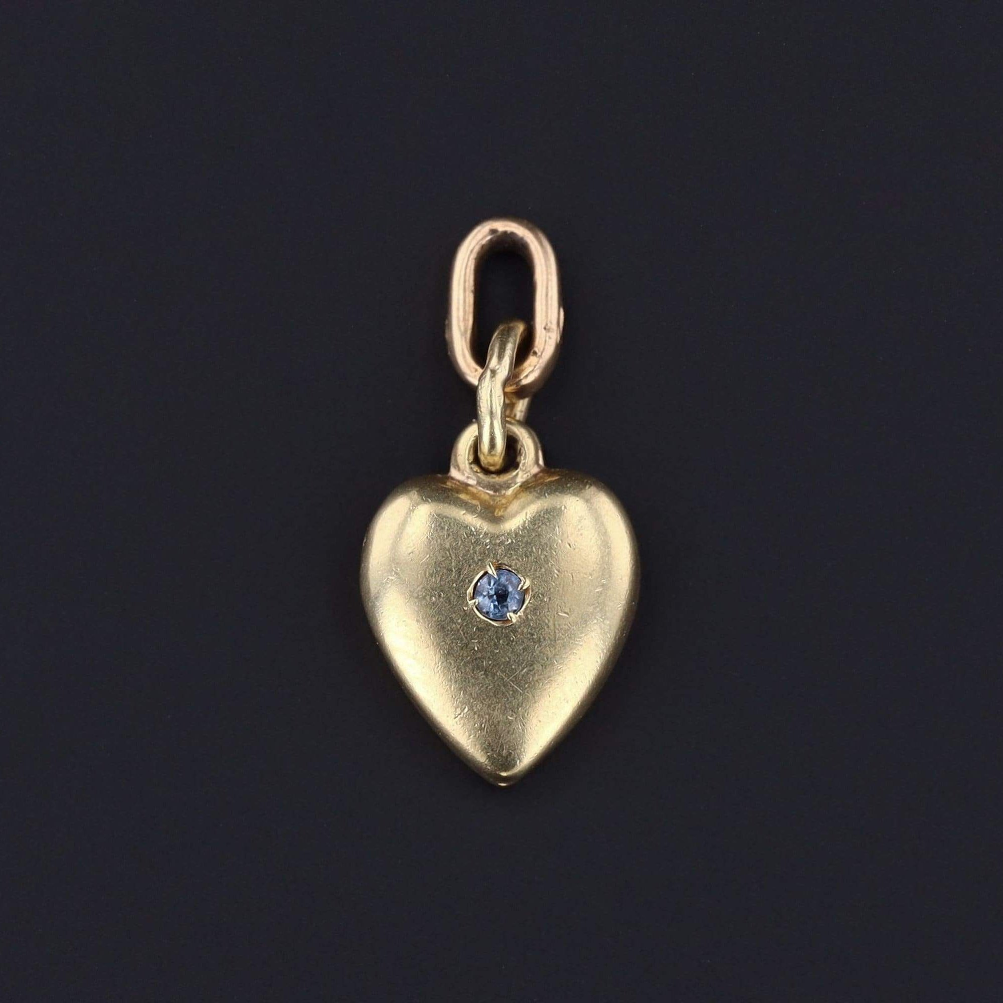 Vintage Heart Charm | 10k Gold Heart 