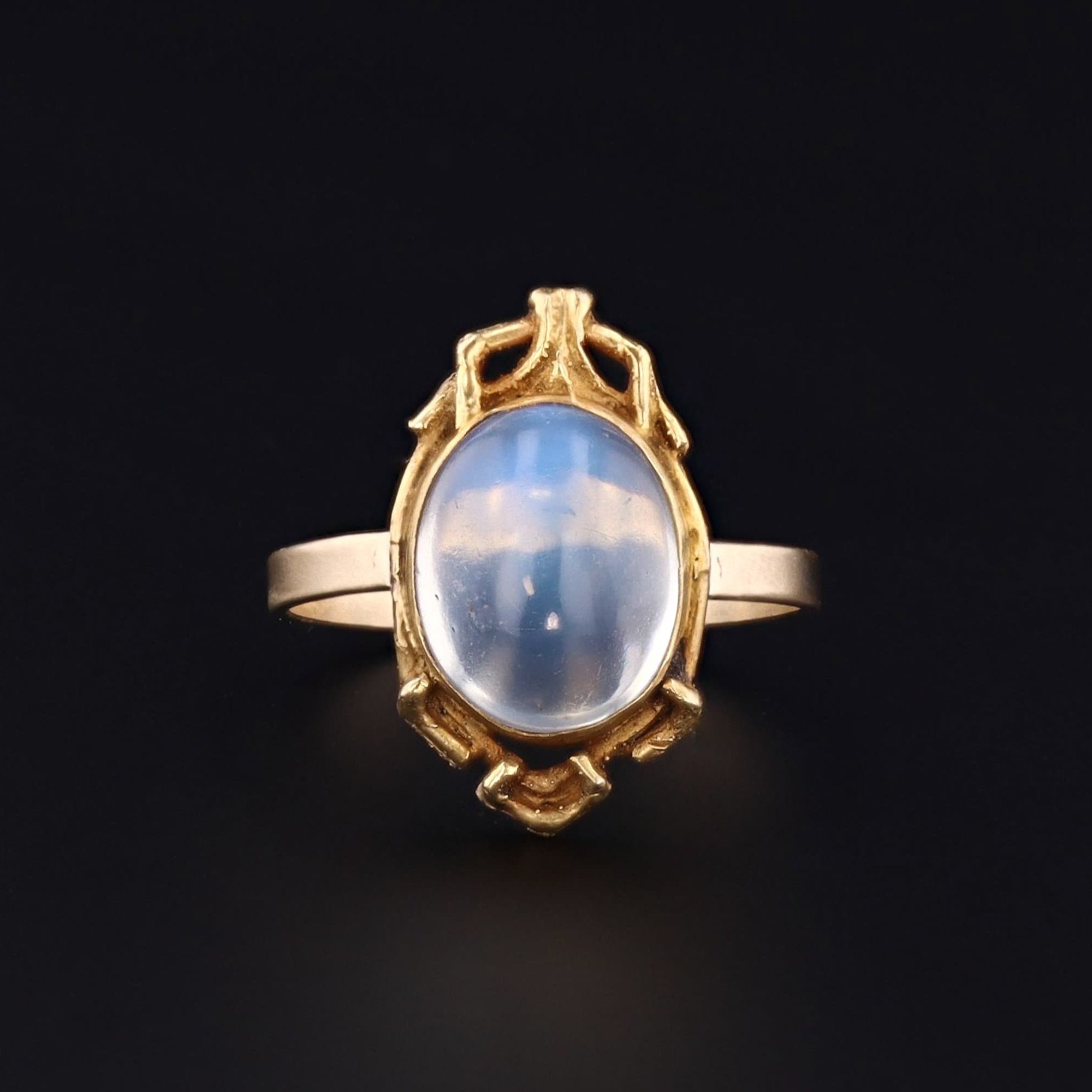 Moonstone Ring | Antique Pin Conversion 