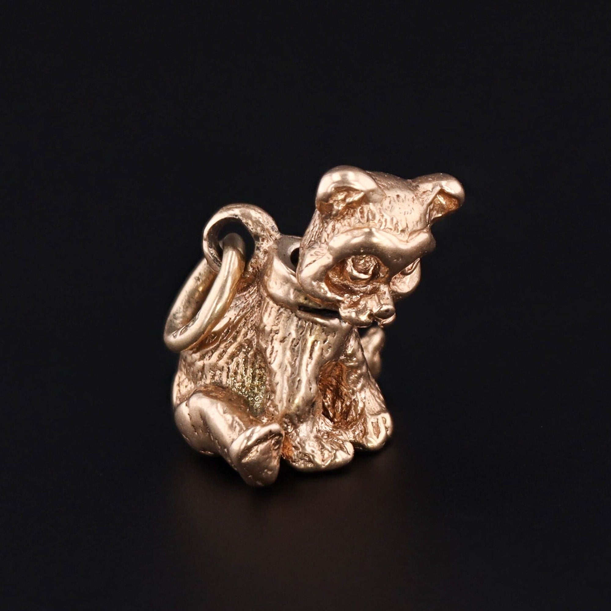 Vintage Dog Charm | 14k Gold Charm 