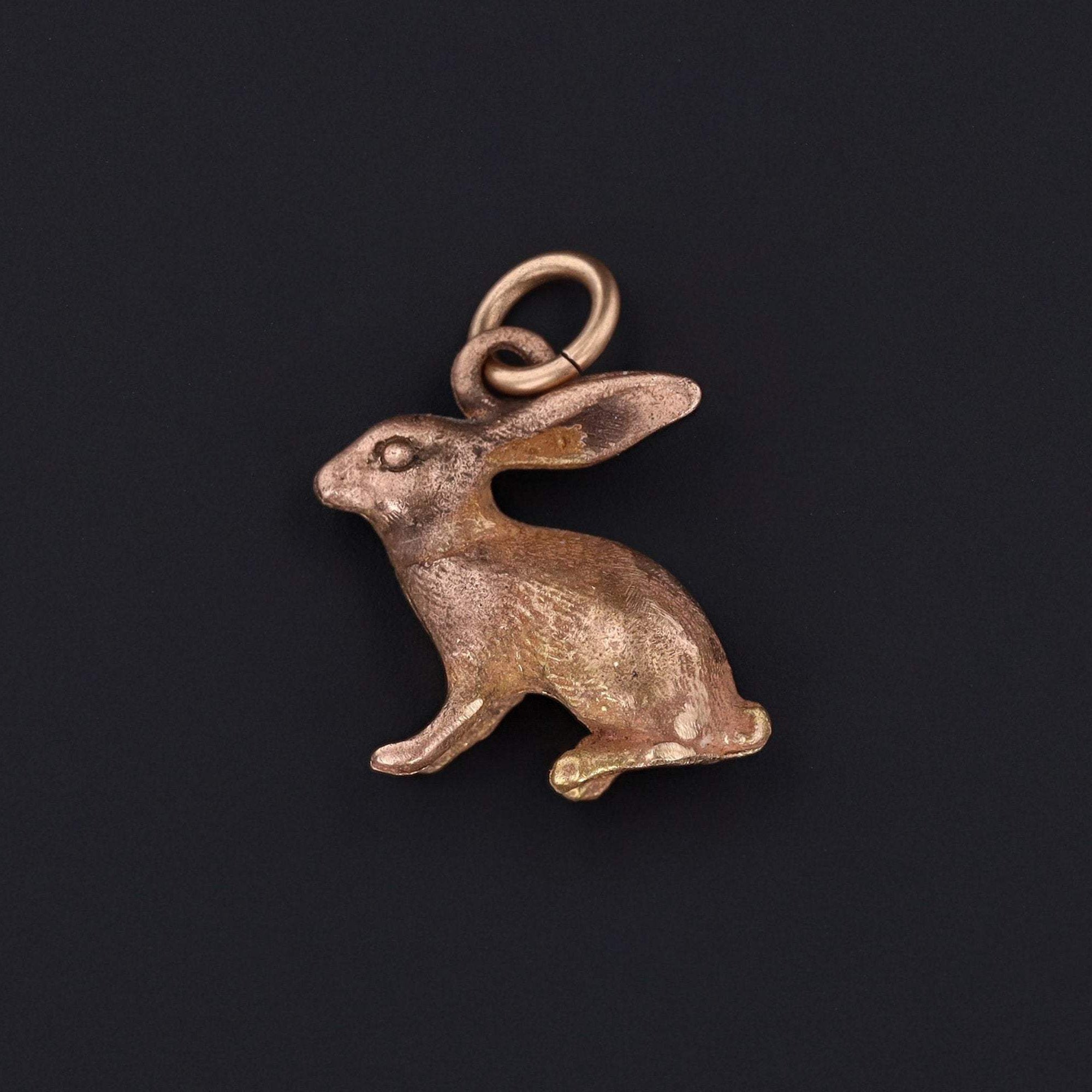 Vintage Rabbit Charm | 14k Gold Rabbit | Gold Charm | Vintage Charm | Bunny Charm
