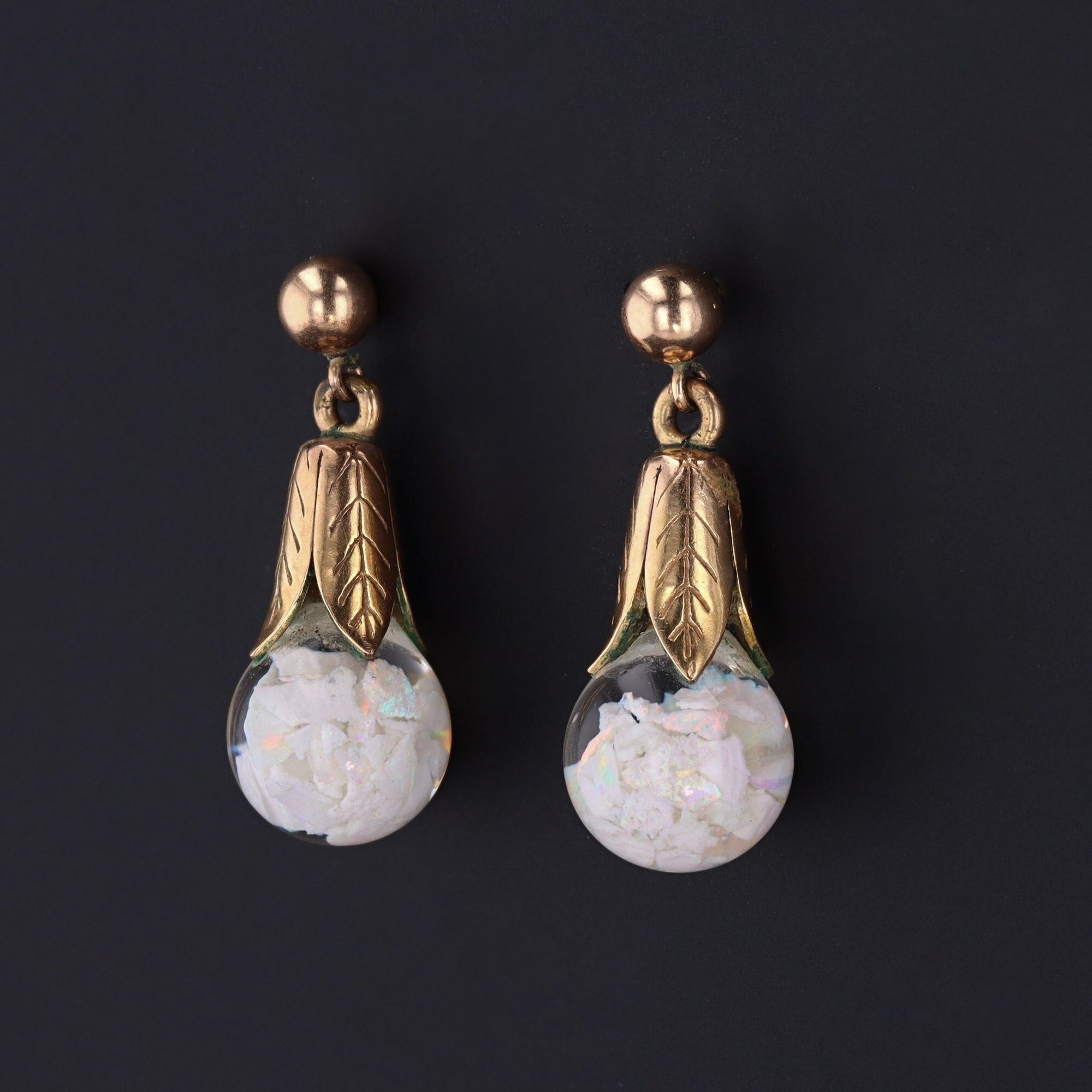 Floating Opal Earrings | 14k Gold Earrings 