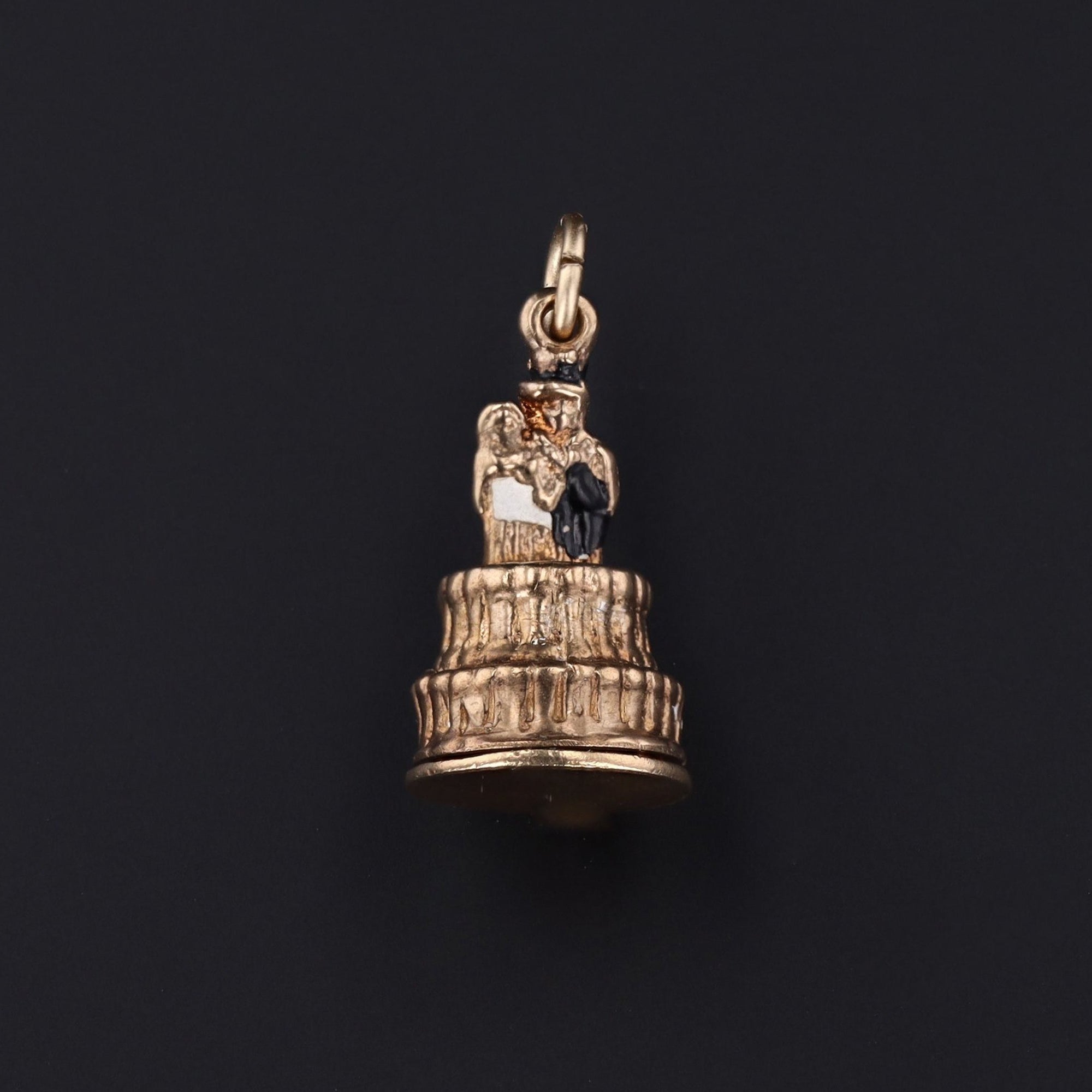 14k Gold Charm | Wedding Charm | Vintage Charm | Wedding Cake Charm