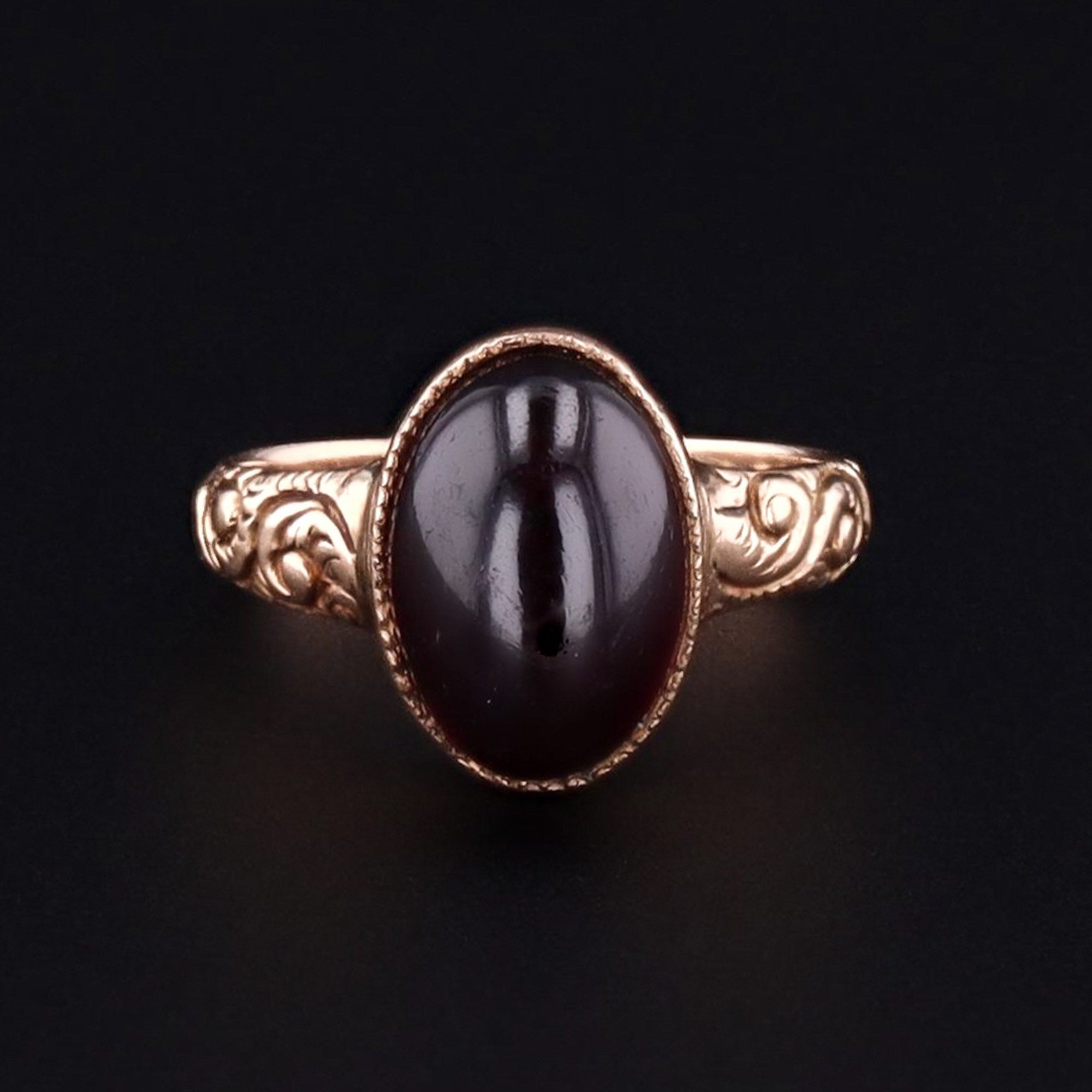 Antique Garnet Ring | 10k Gold Garnet Ring | Antique Ring | January Birthstone Ring | 10k Gold Ring | Gemstone Ring