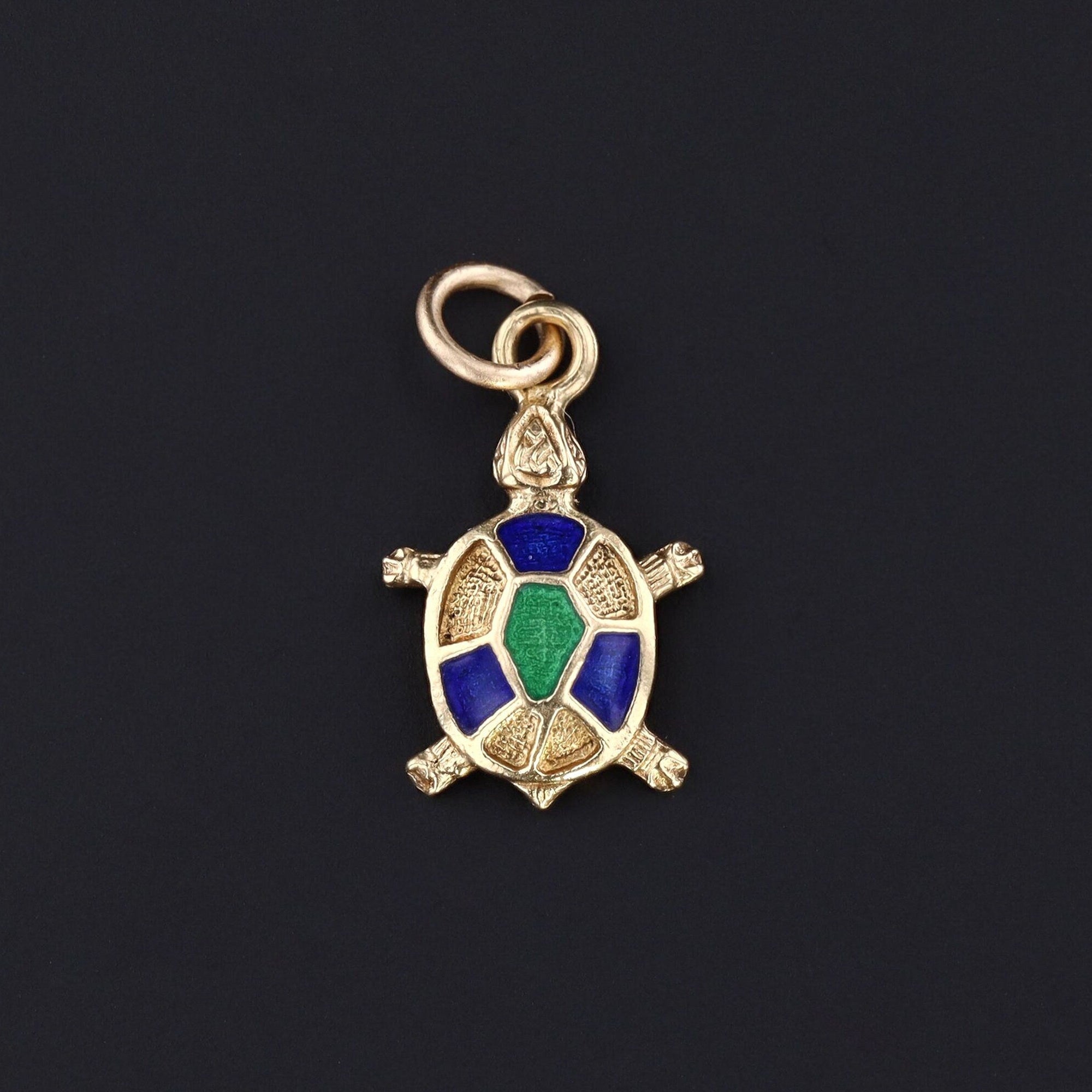 Vintage Turtle Charm | 14k Gold Charm 