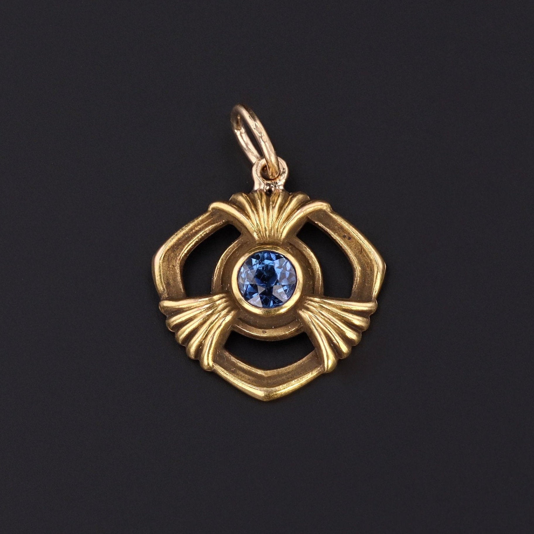 Sapphire Pendant or Charm | 14k Gold Charm 