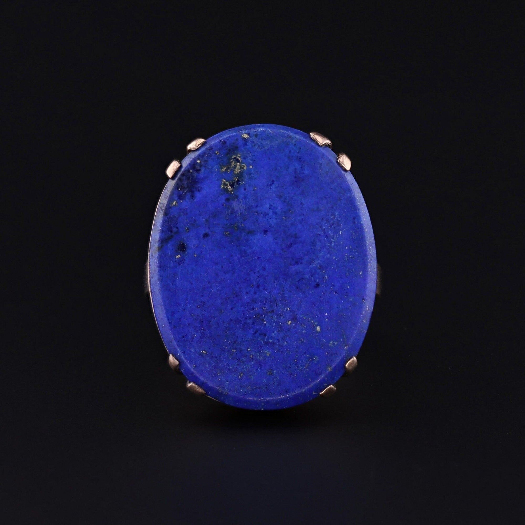 Vintage Lapis Lazuli Ring | 10k Gold Lapis Ring 