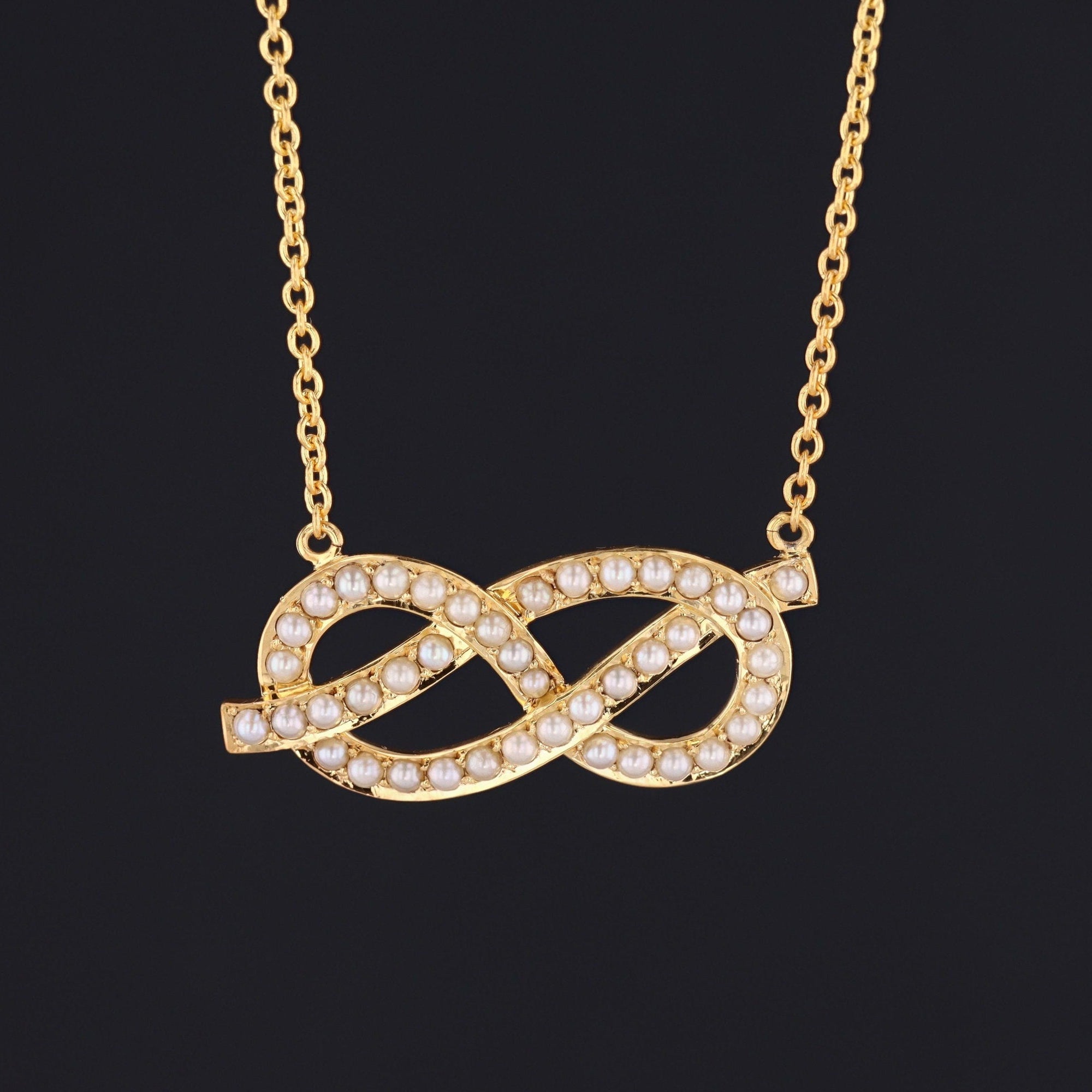 Infinity Knot Necklace | Pearl Infinity Necklace 