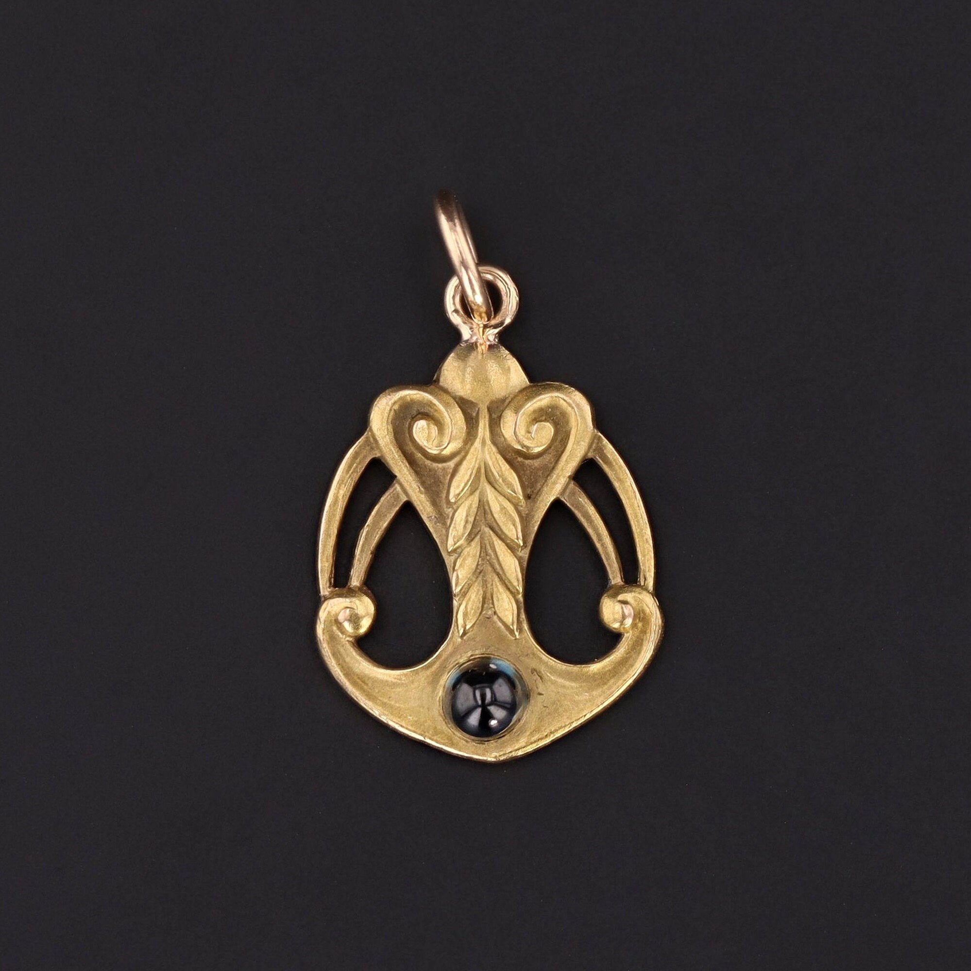 Sapphire Pendant or Charm | 14k Gold Charm 