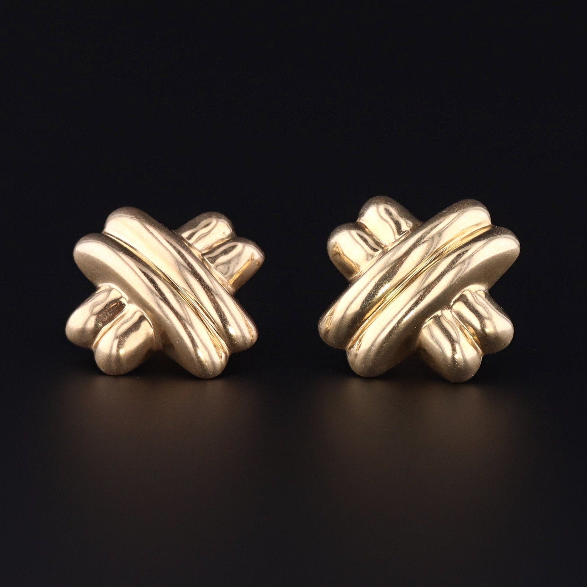 14k Gold Earrings | Vintage Gold Earrings 