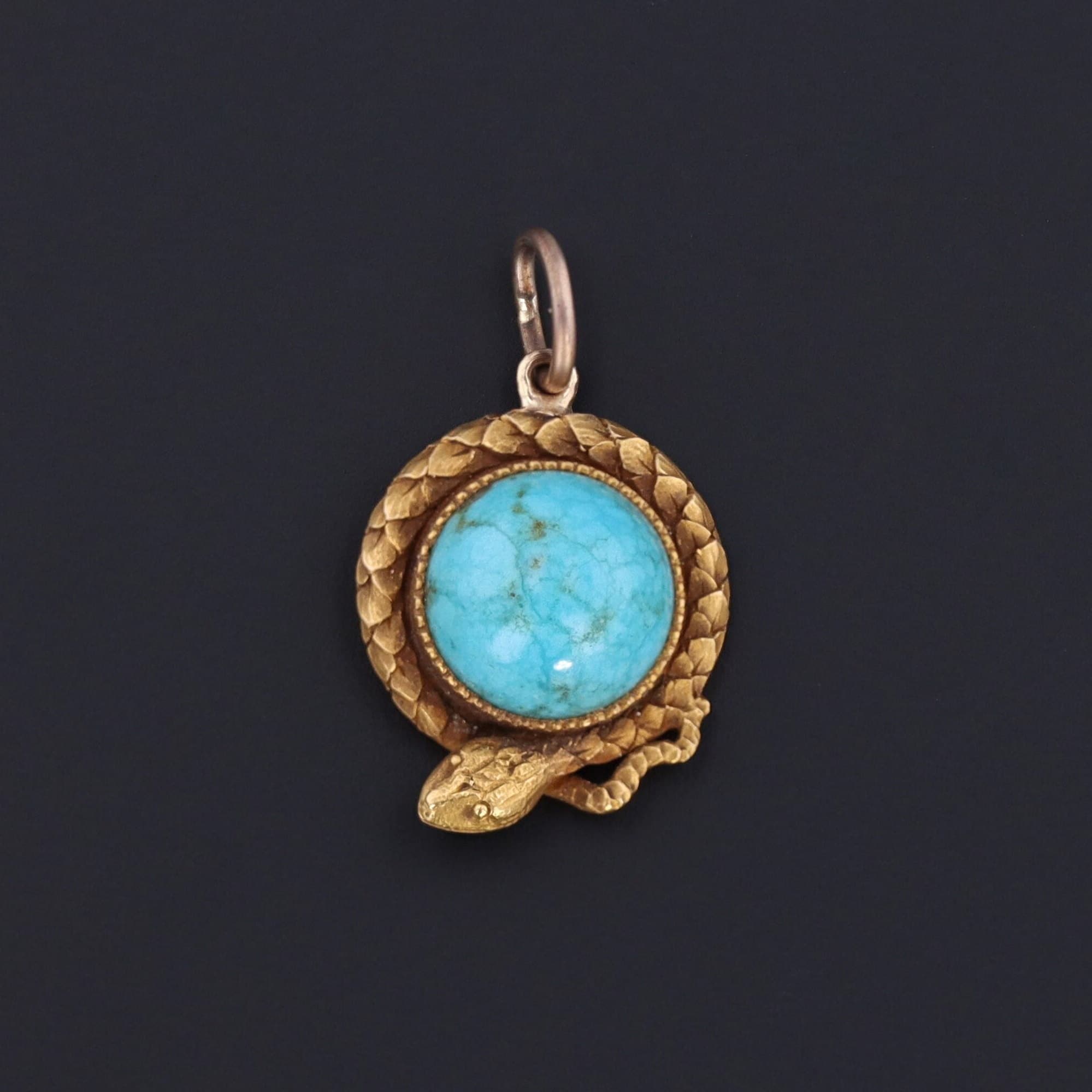 Antique Snake Charm | Turquoise Snake Charm 