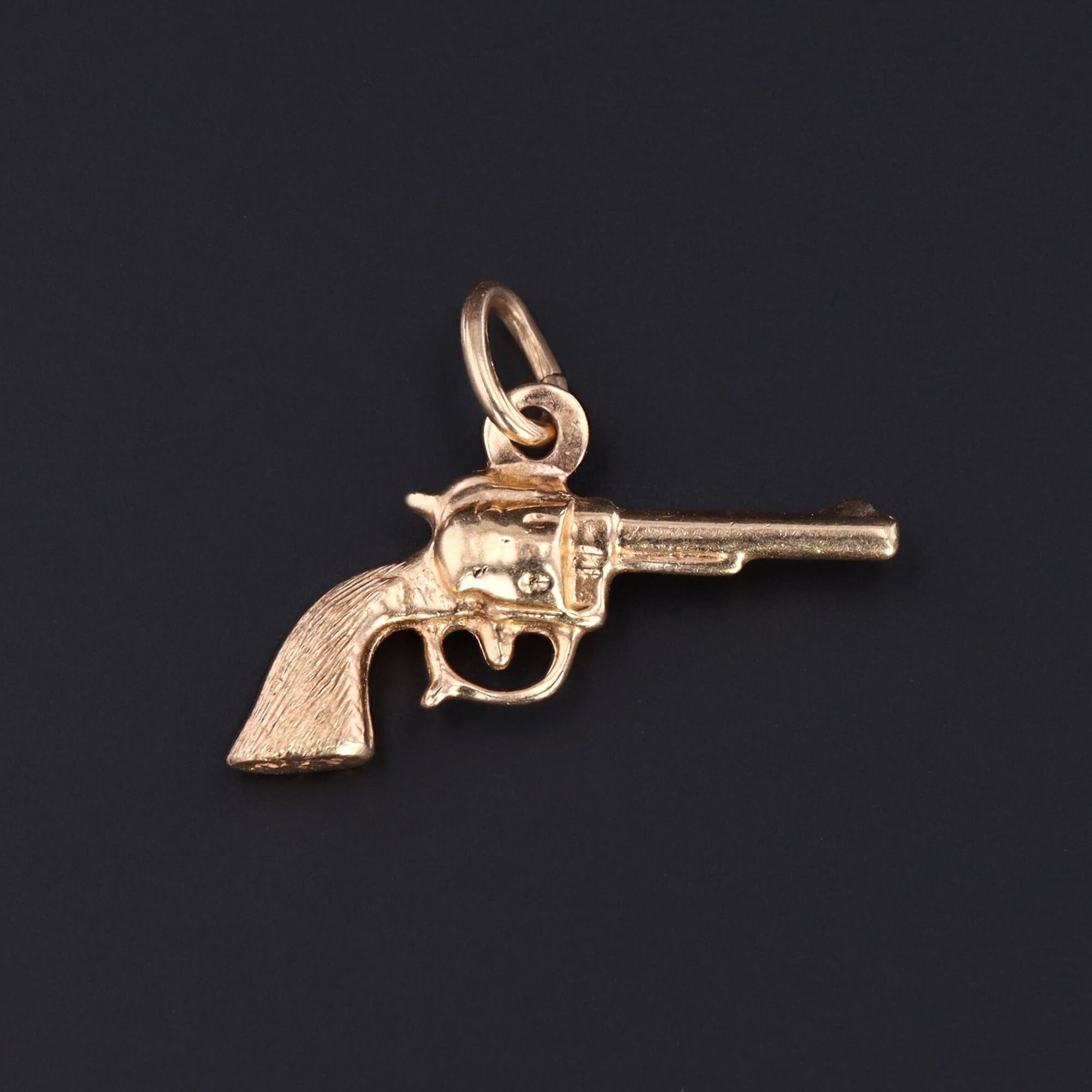 14k Gold Charm | Pistol Charm 
