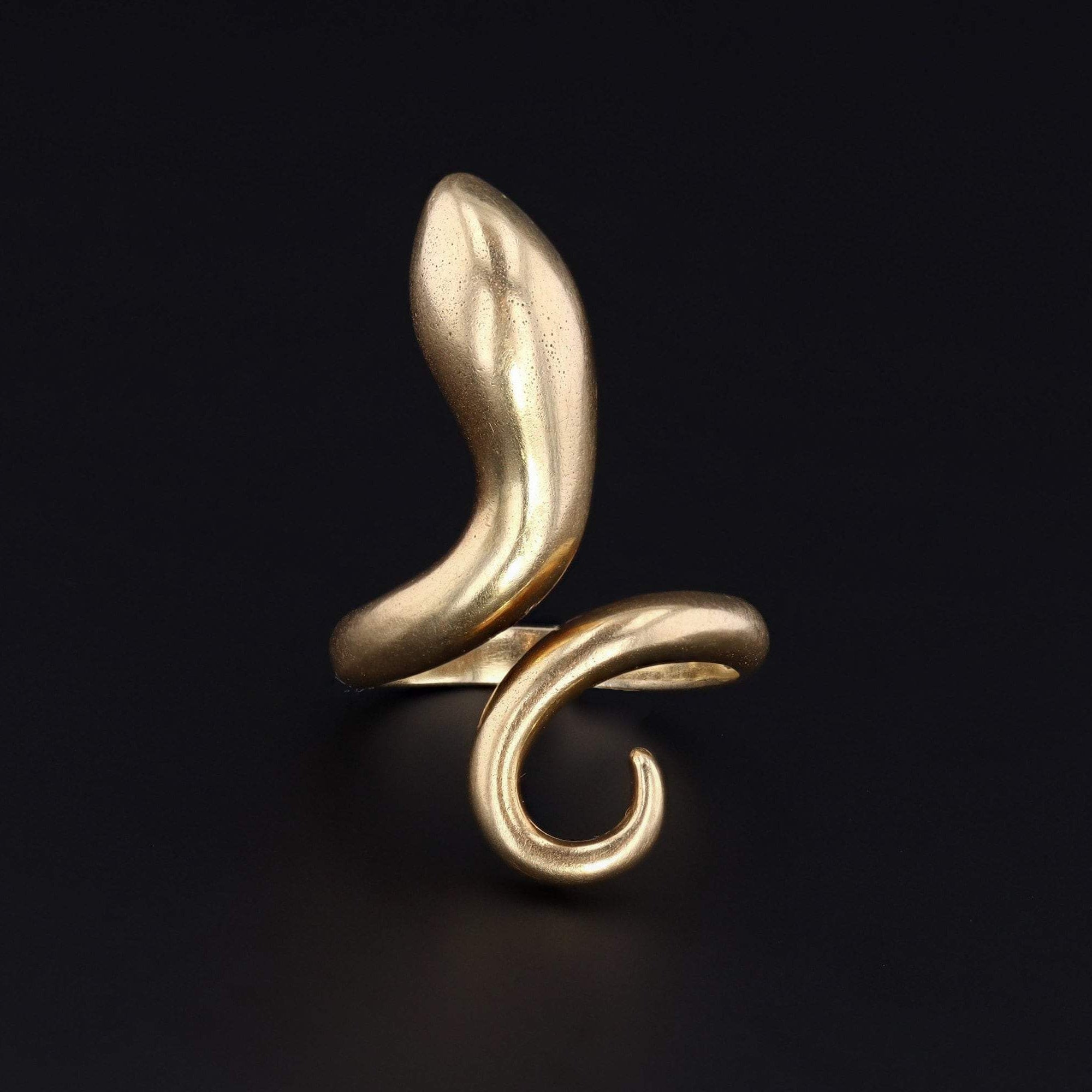 14k Gold Snake Ring | Vintage 14k Gold Snake Ring 